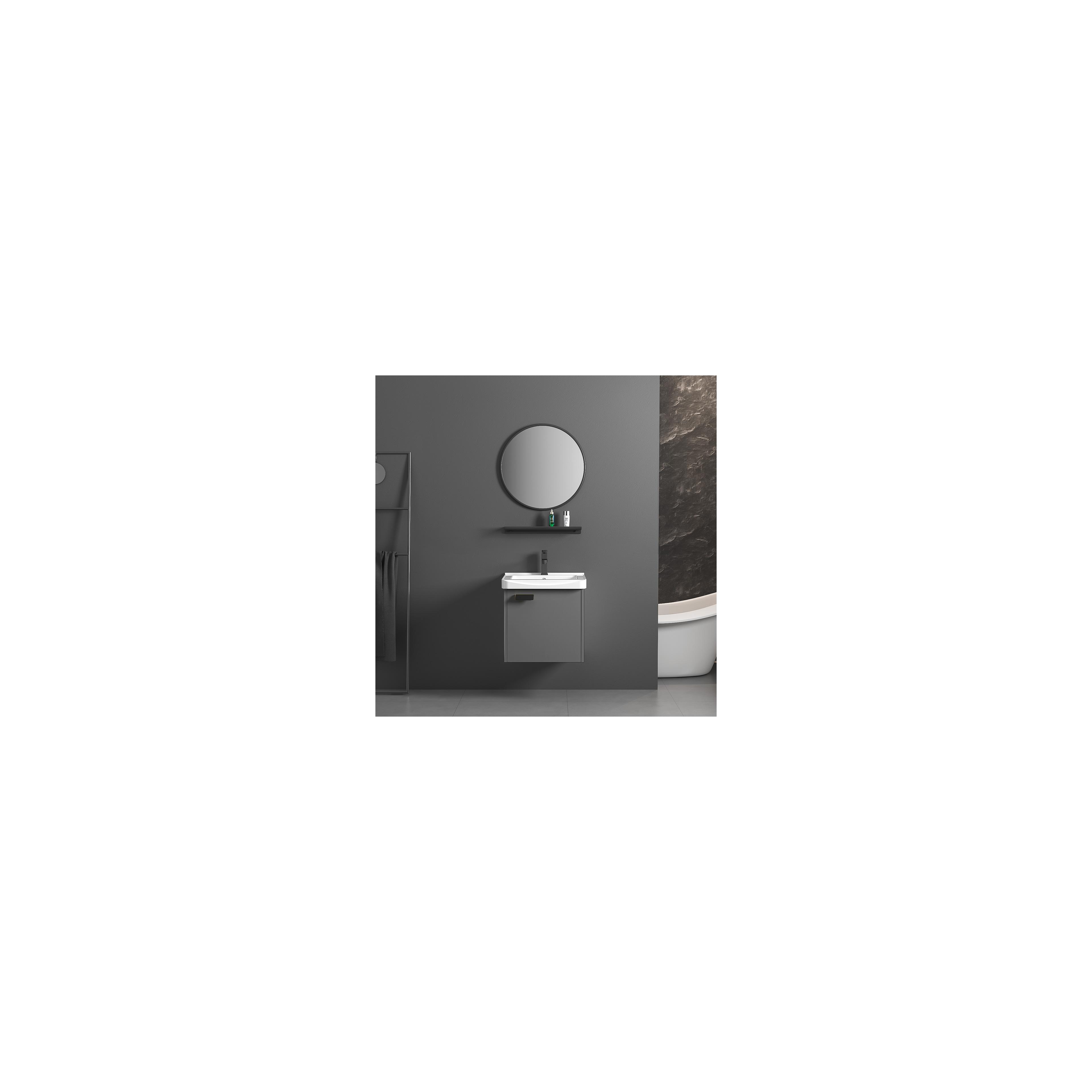 Ensemble de meubles de salle de bain Molly 40cm Grey meuble avec lavabo + miroir + étagère