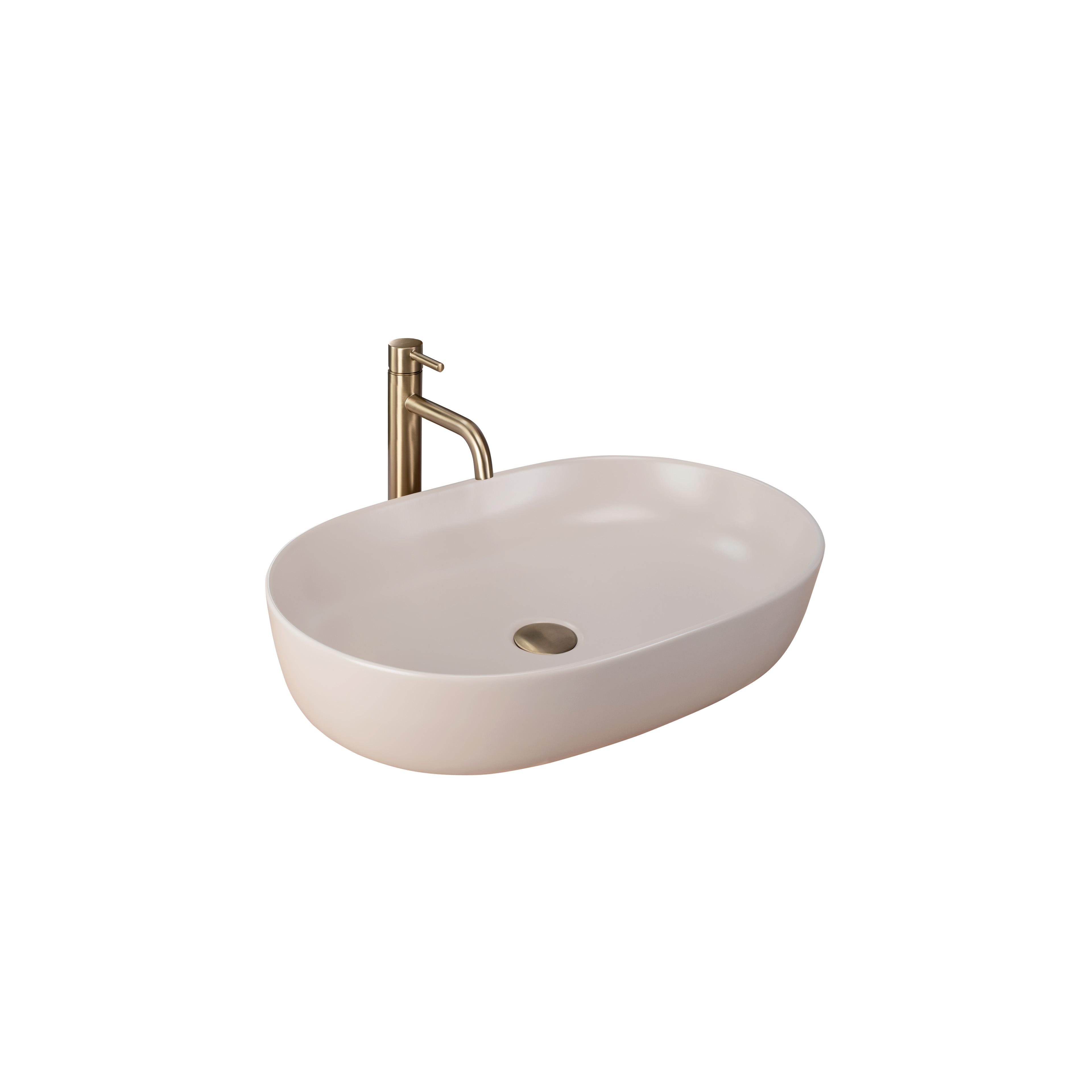 Umywalka nablatowa Rea CLEO 61 BEIGE MATT