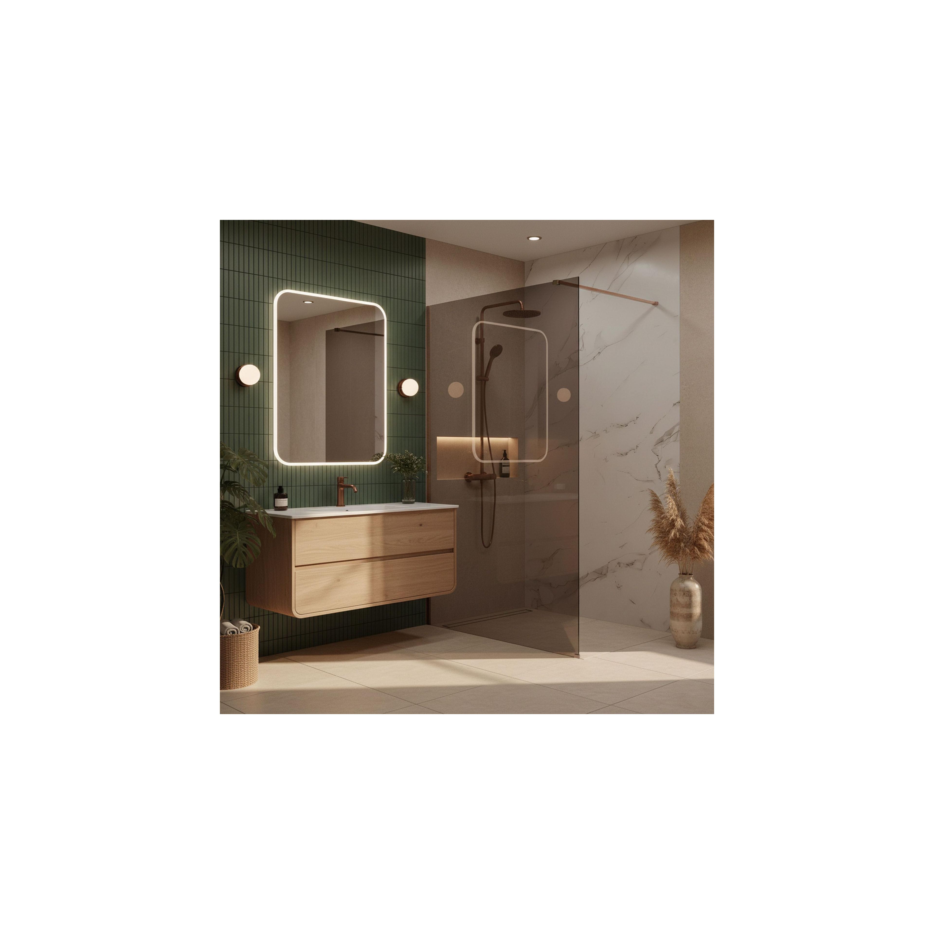 Paroi de douche Rea Flexi Brown / Brush Copper 140