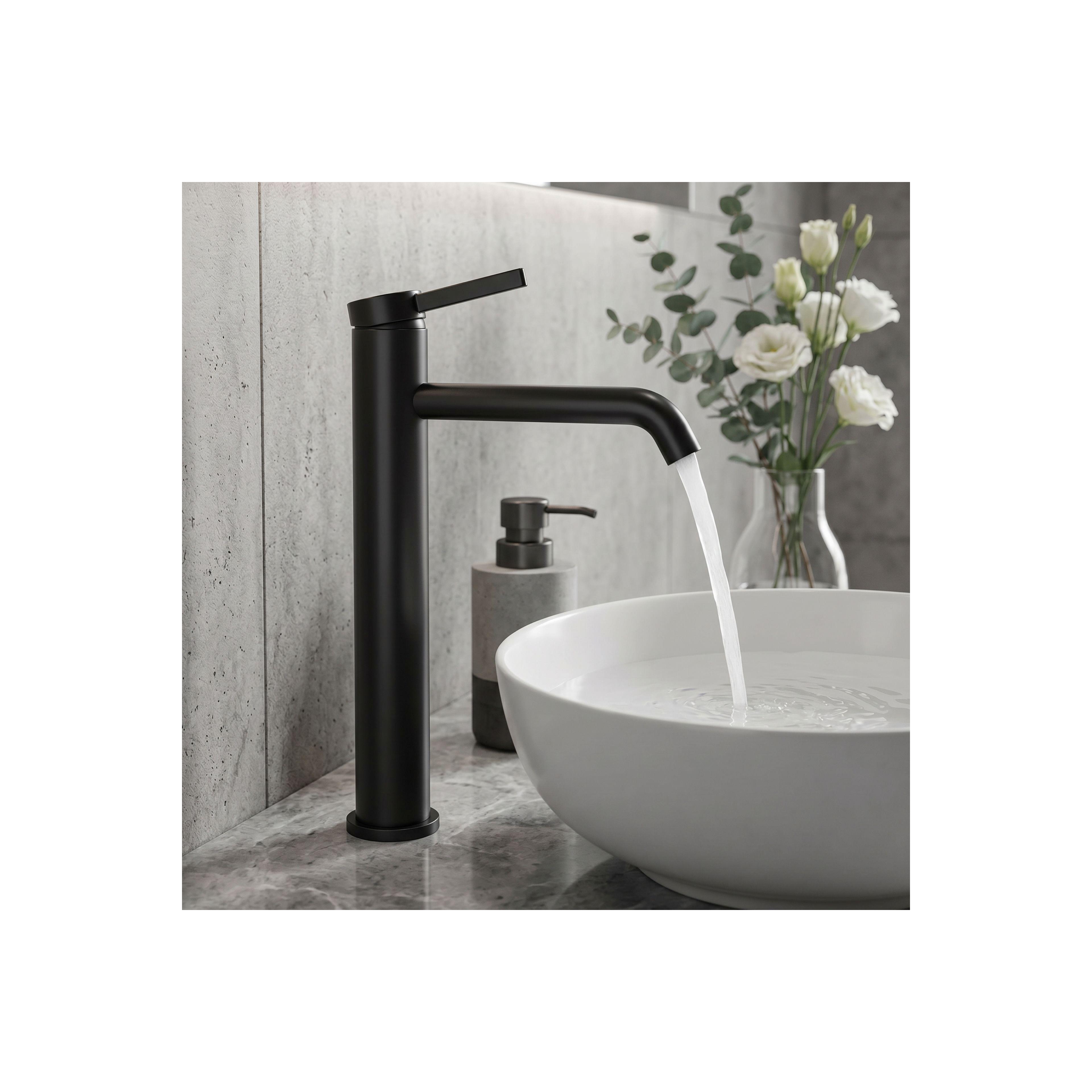 Waschbeckenarmatur Rea Rivo Black High
