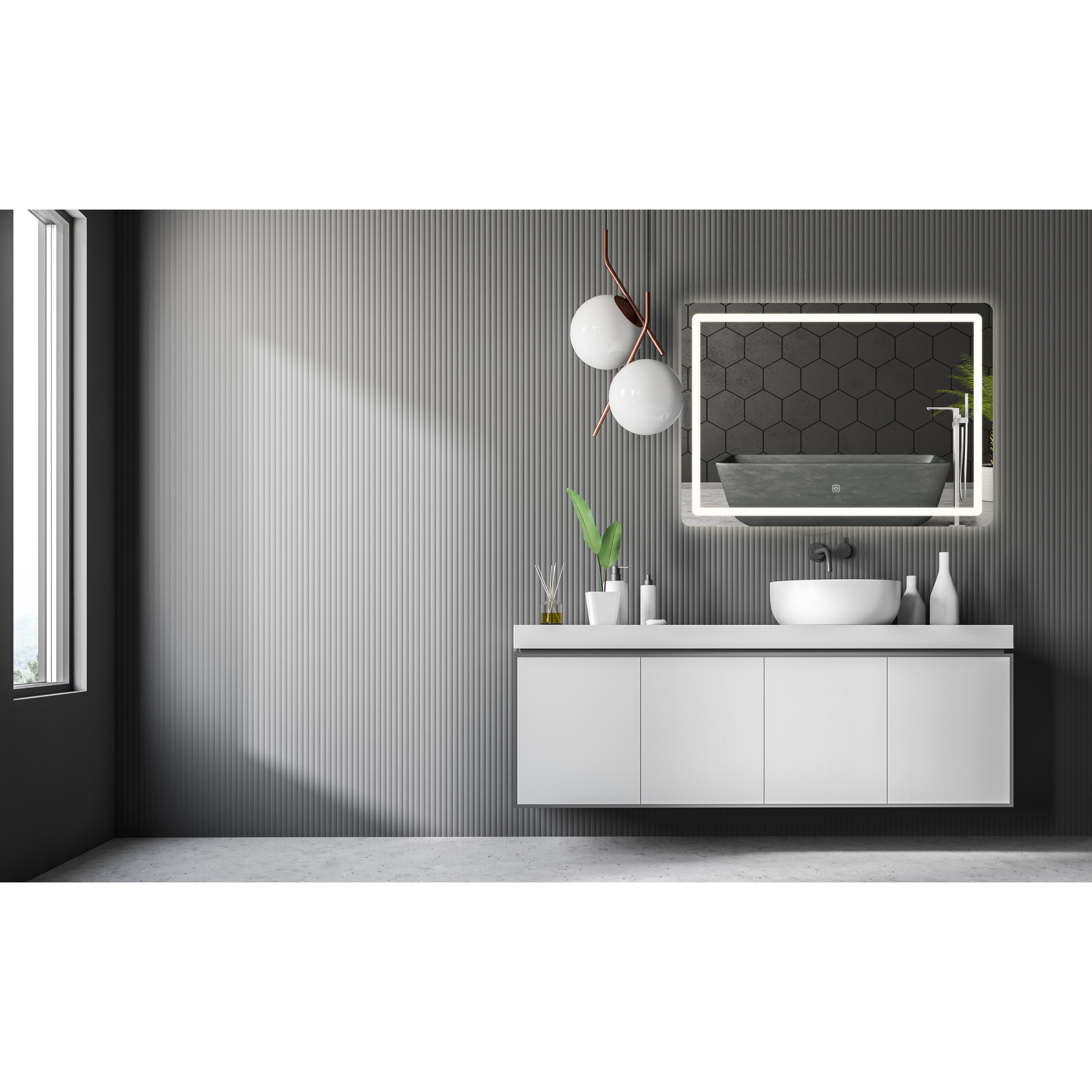 Miroir LED 80x60cm P10407