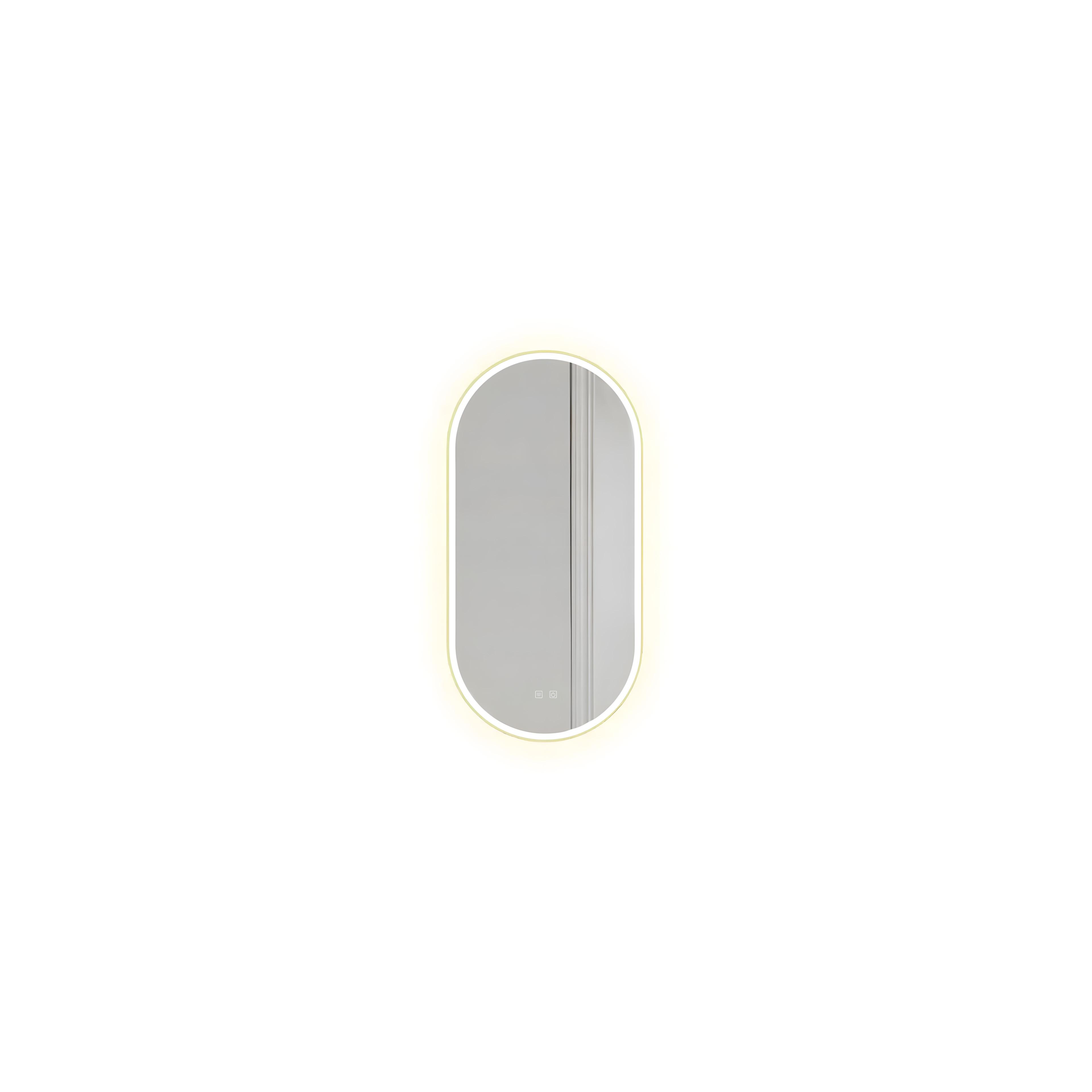 Miroir LED OVAL 50x100cm Gold