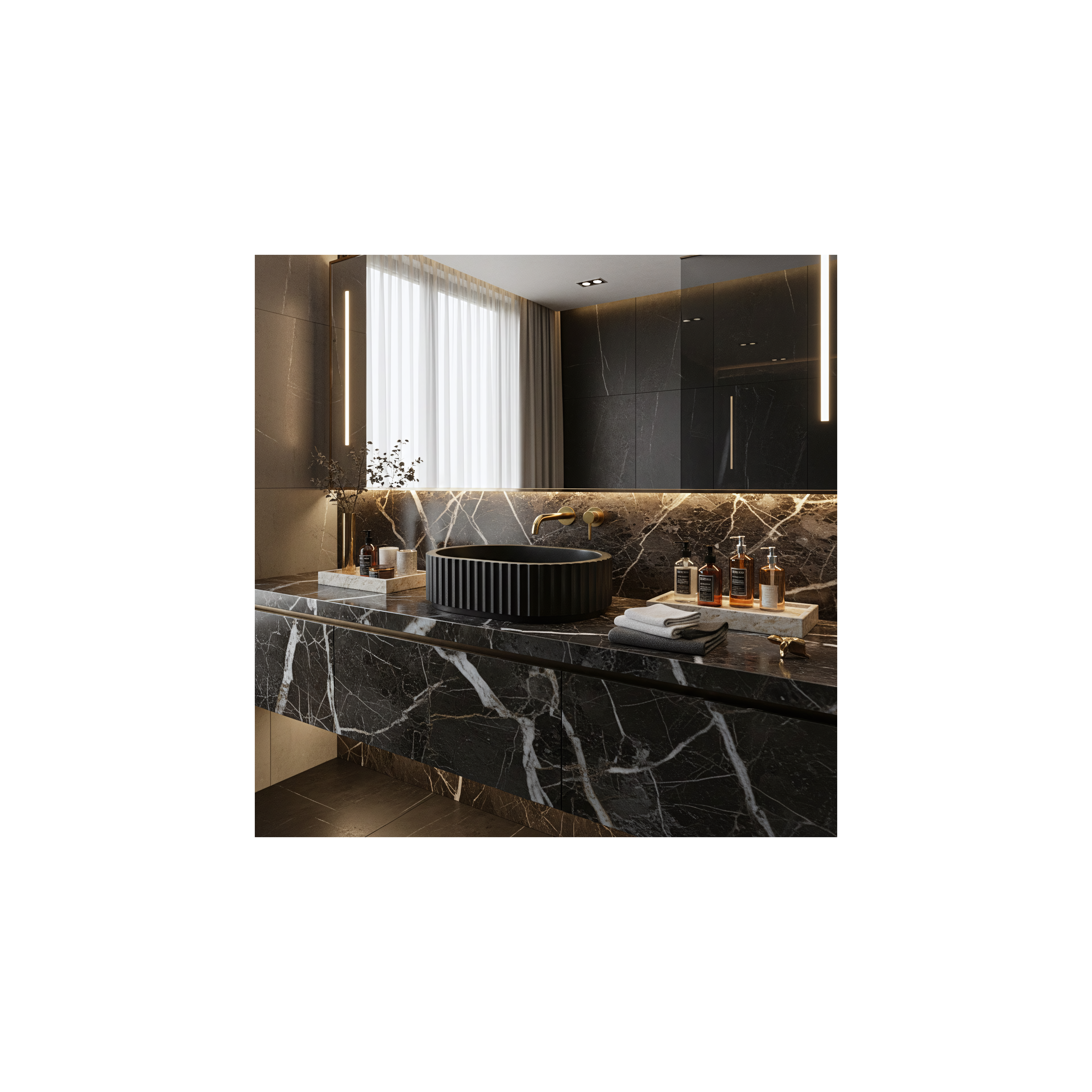 Countertop Basin Rea Margaret Black