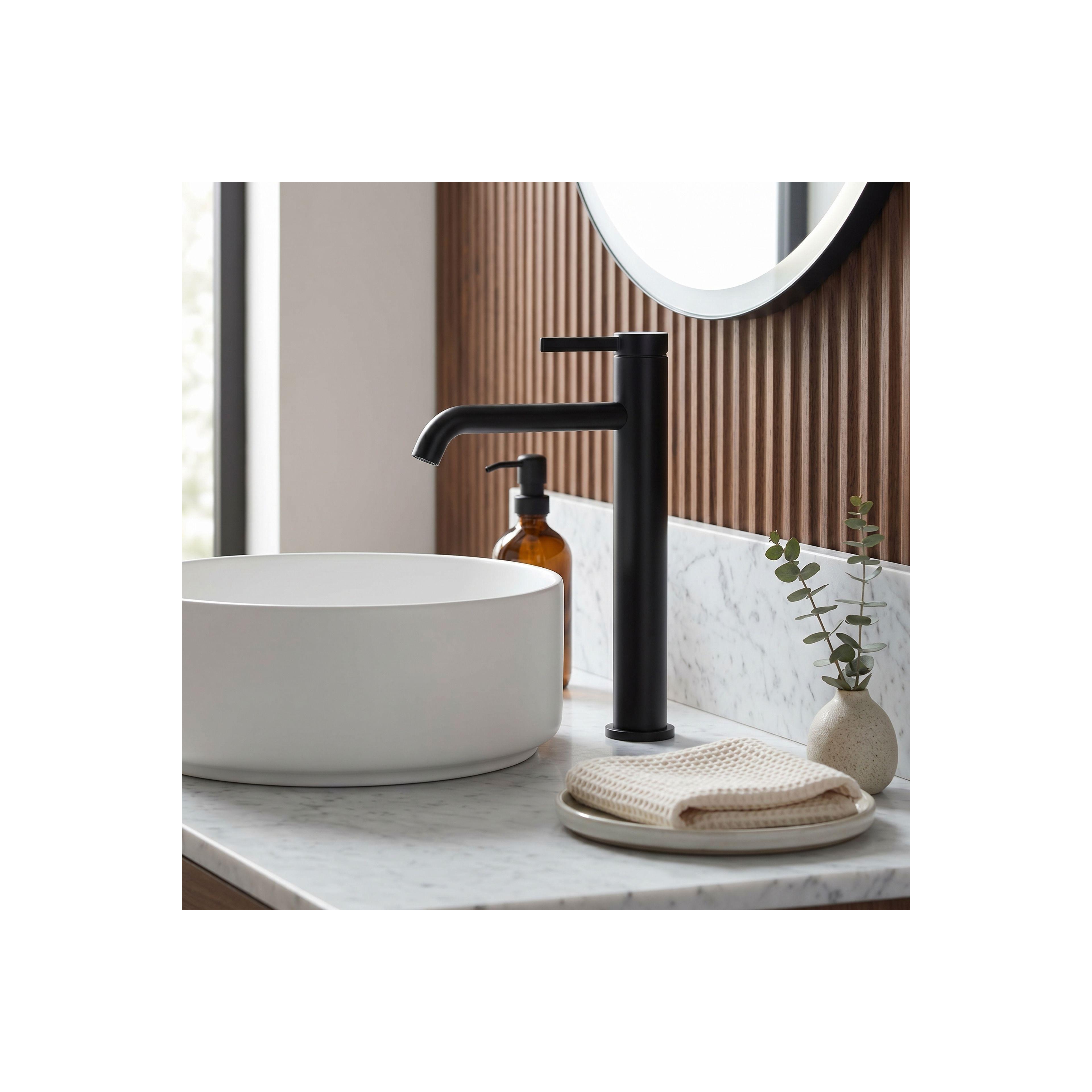 Waschbeckenarmatur Rea Rivo Black High
