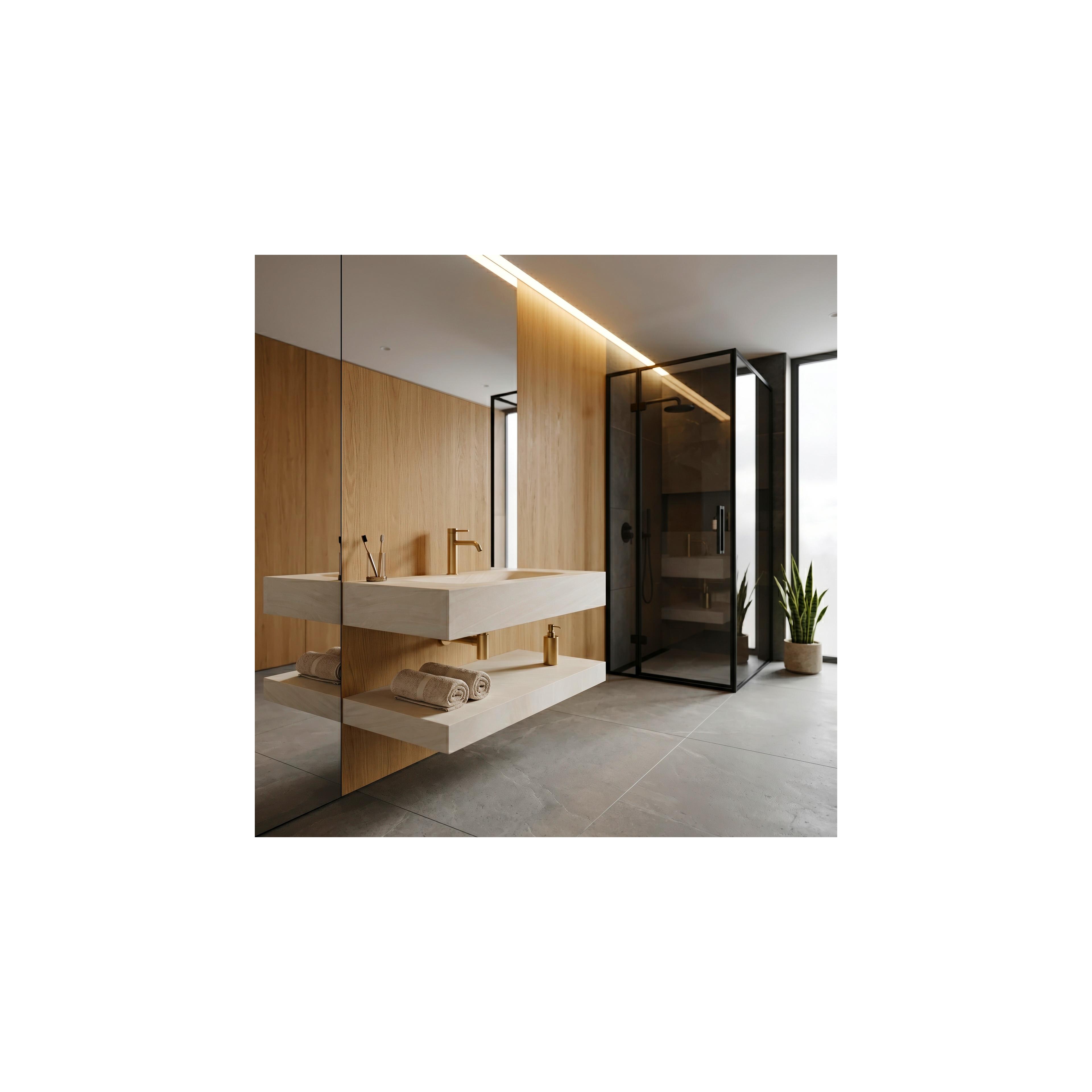 Wandwaschbecken mit Ablage Rea Apollo Gran Cloud Sky 70