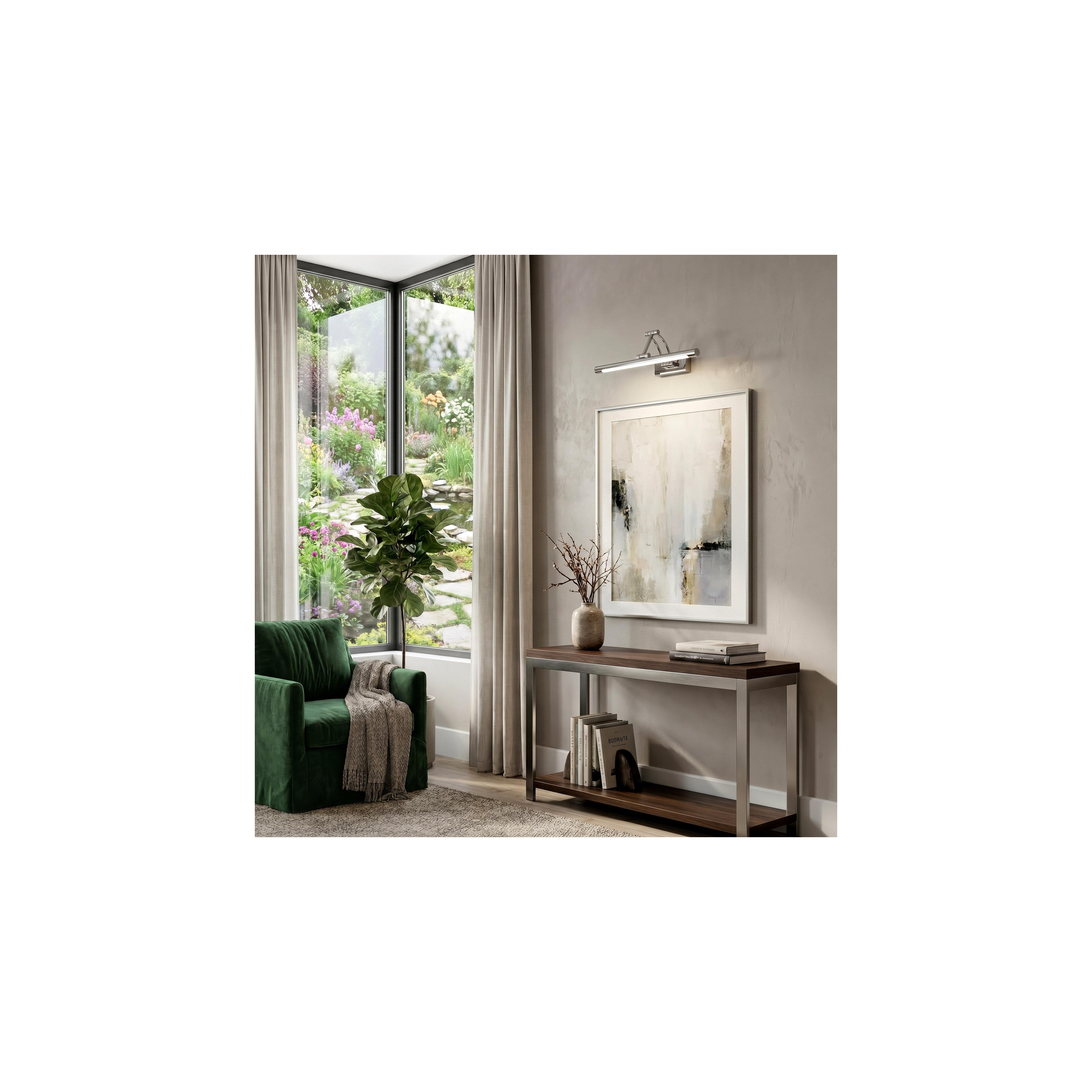 Badrum vägg LED-lampa SWE016-1W 42cm Chrome