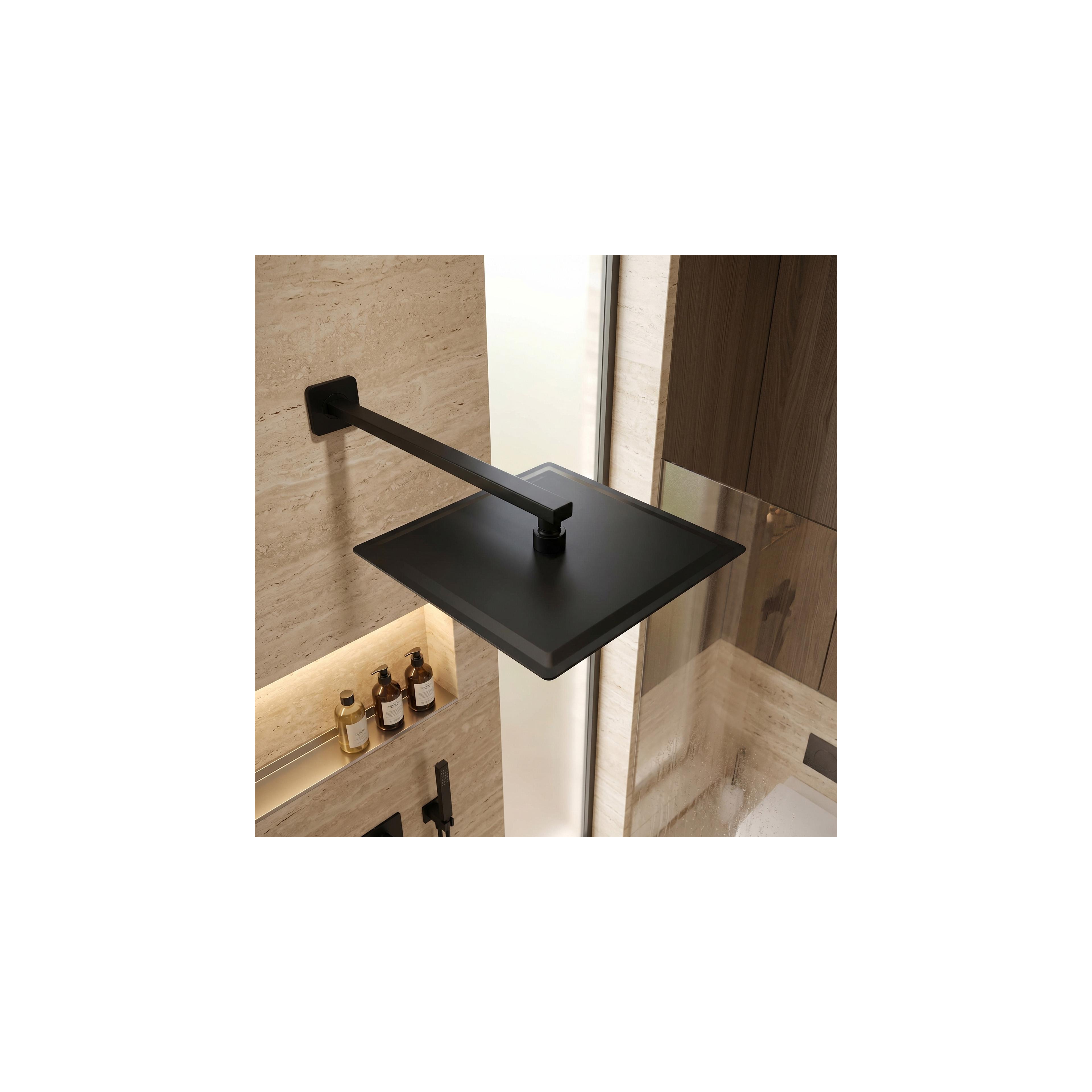 Fyrkantig duscharm REA JS-9022B 40cm Black