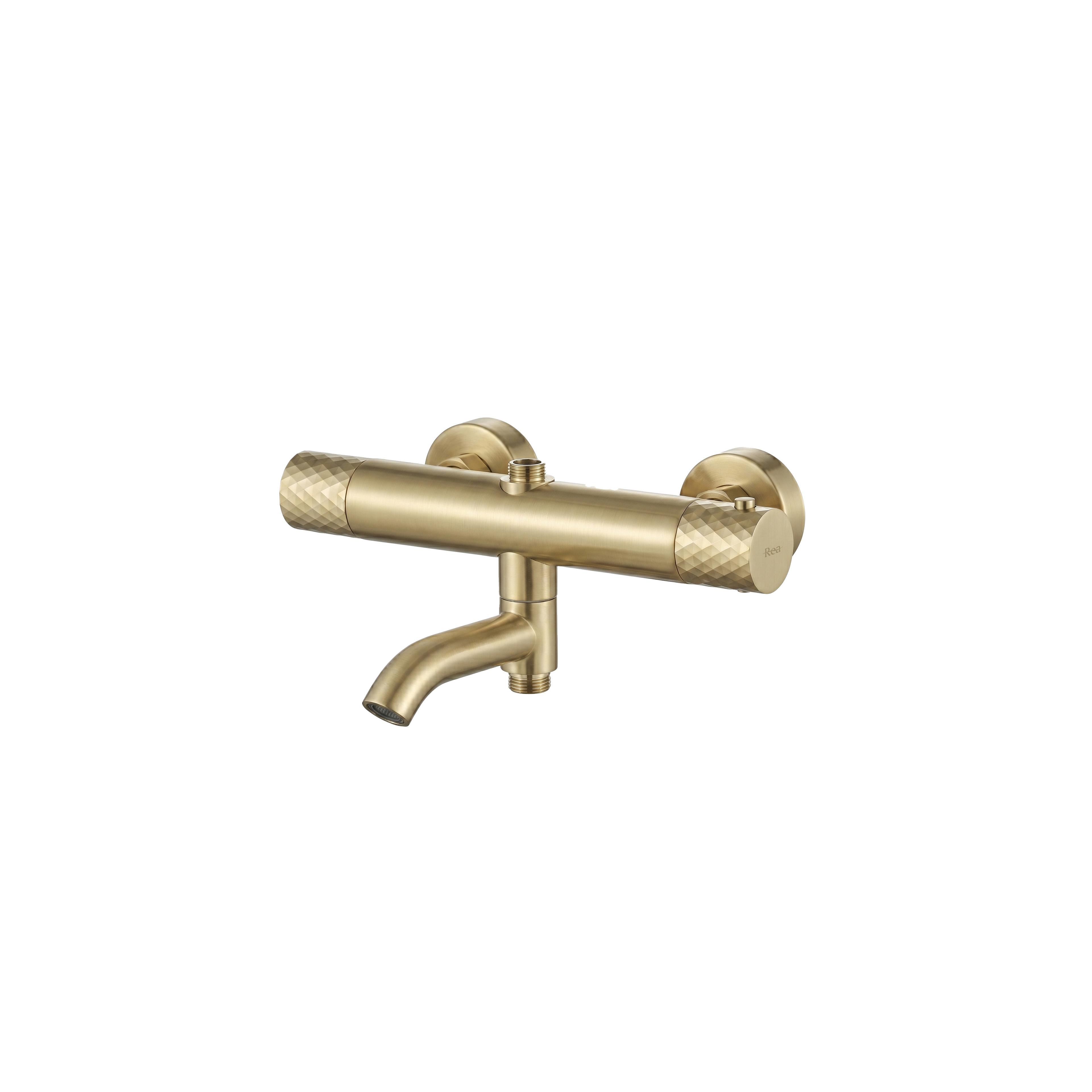 Conjunto de ducha REA Lungo Diamond Gold Brush