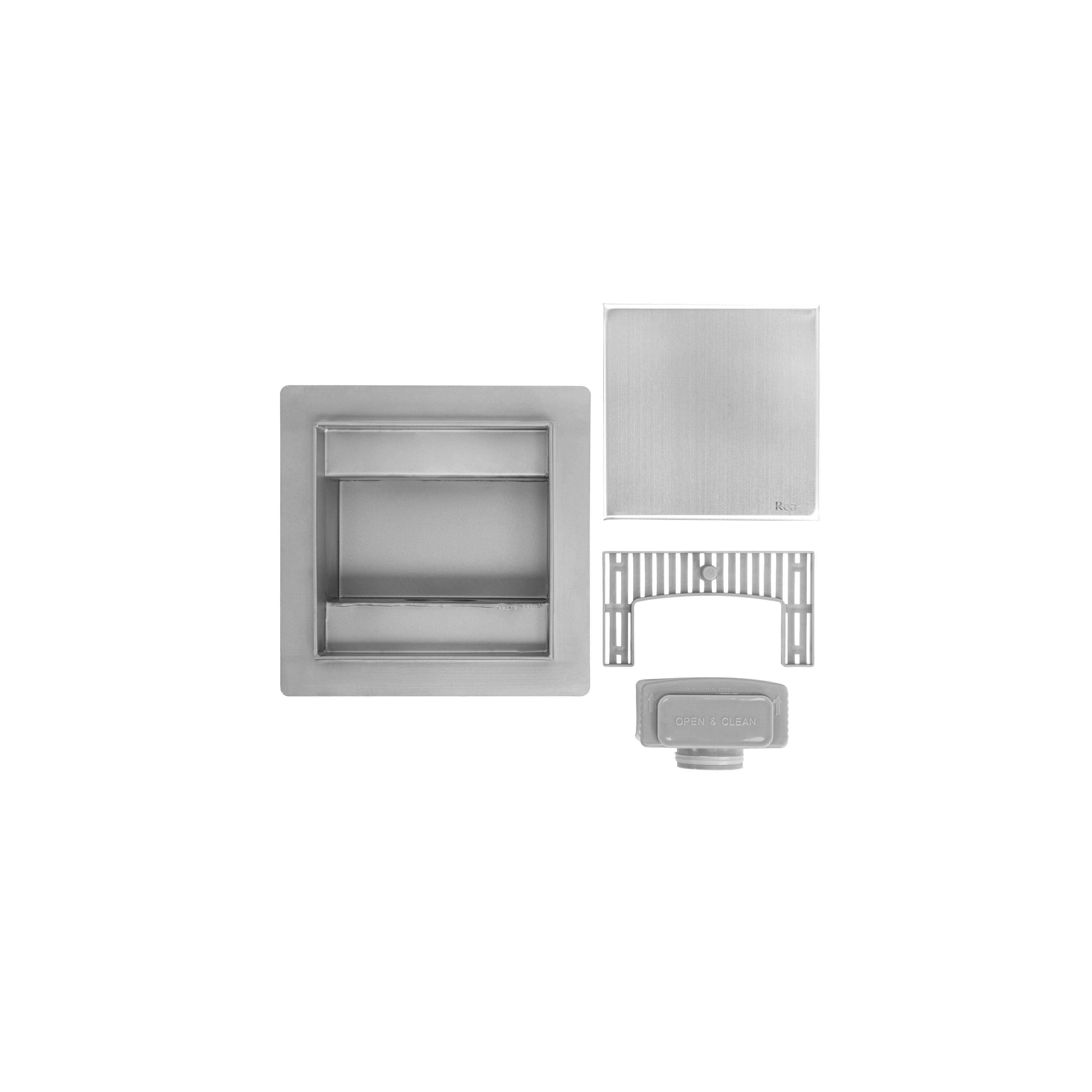 Drain linéaire REA NEO Nickel Brush 12x12