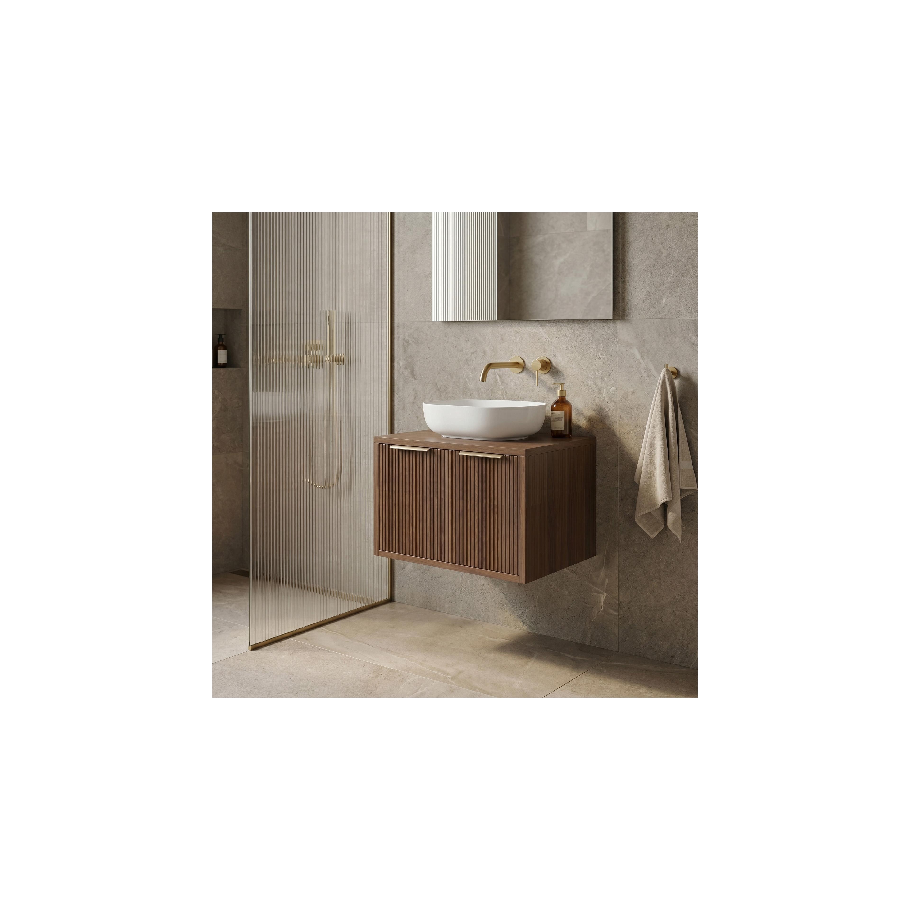 Bathroom vanity cabinet Rea Core 60cm Brown