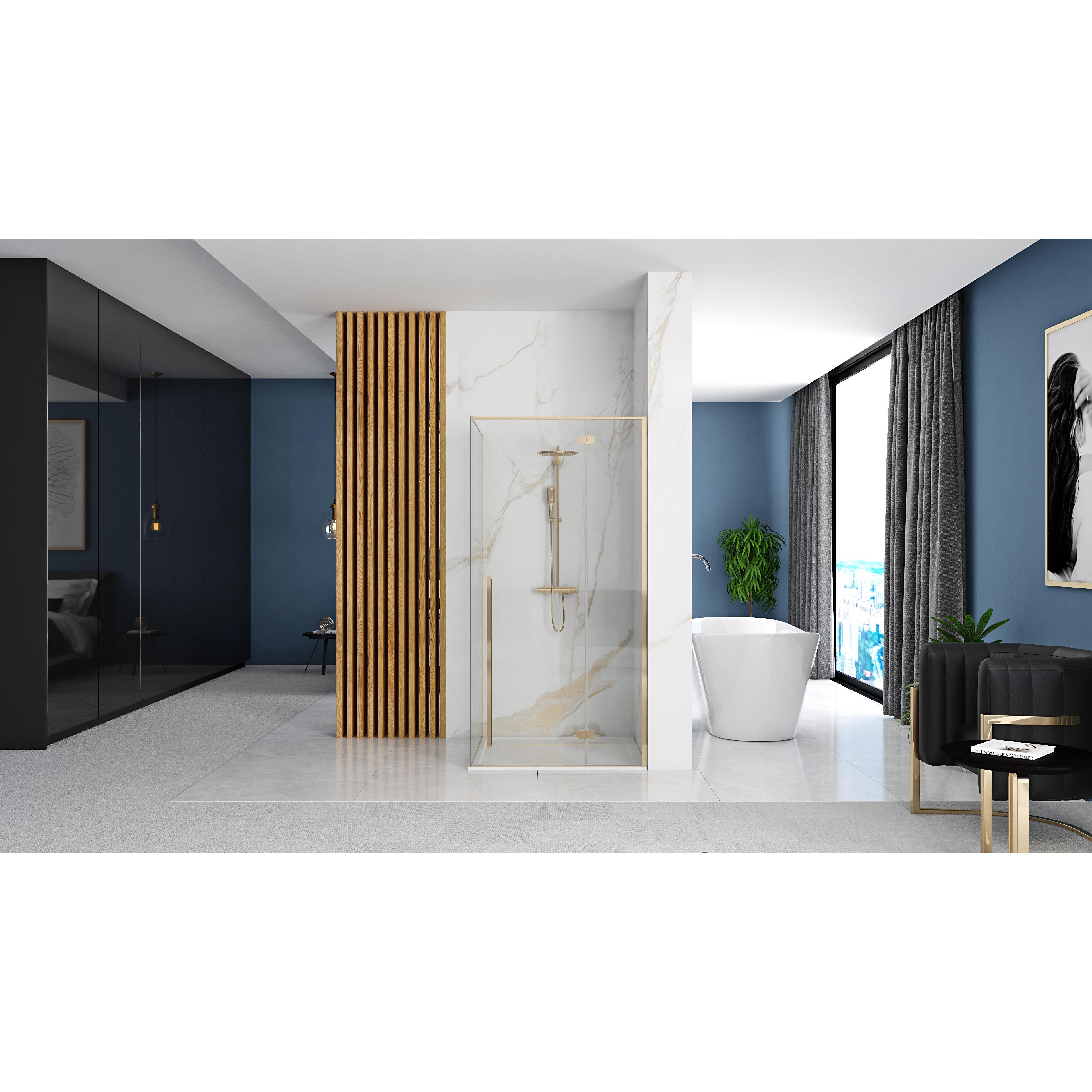 Square shower enclouser Fargo 100x80 Gold