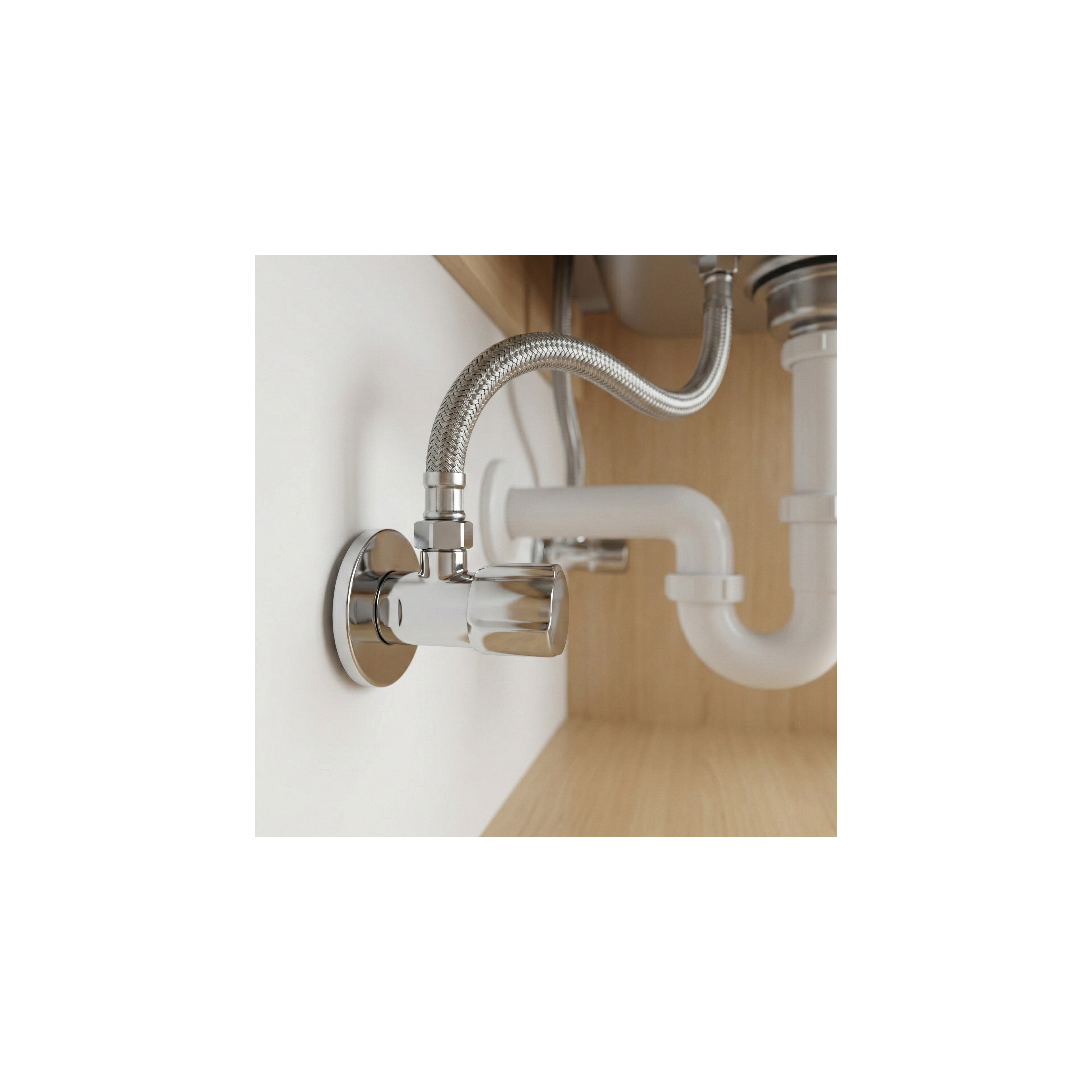 Robinet d’angle 02  1/2" x 3/8" Chrome