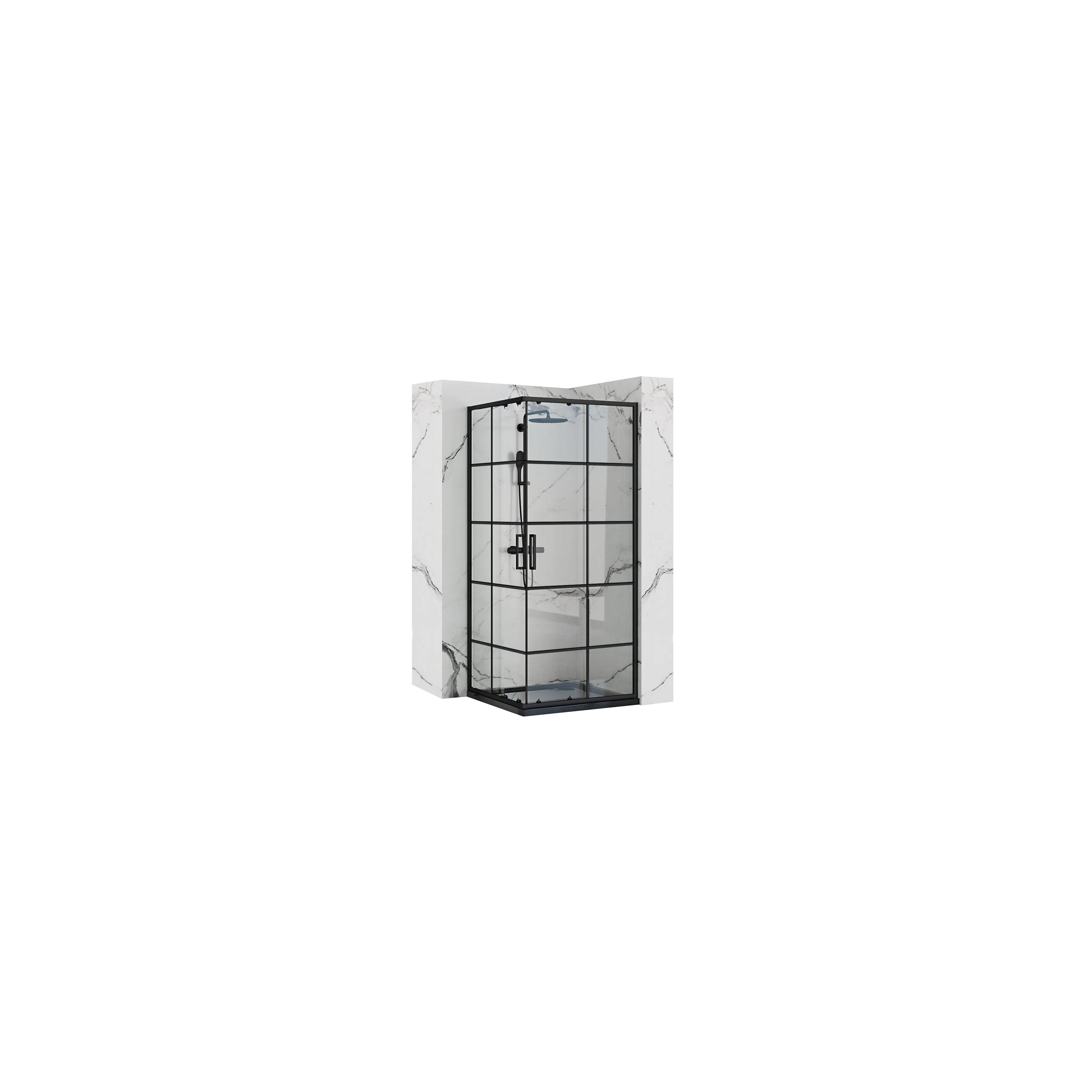 Cabina de dus Rea Concept Black 90x90 cm