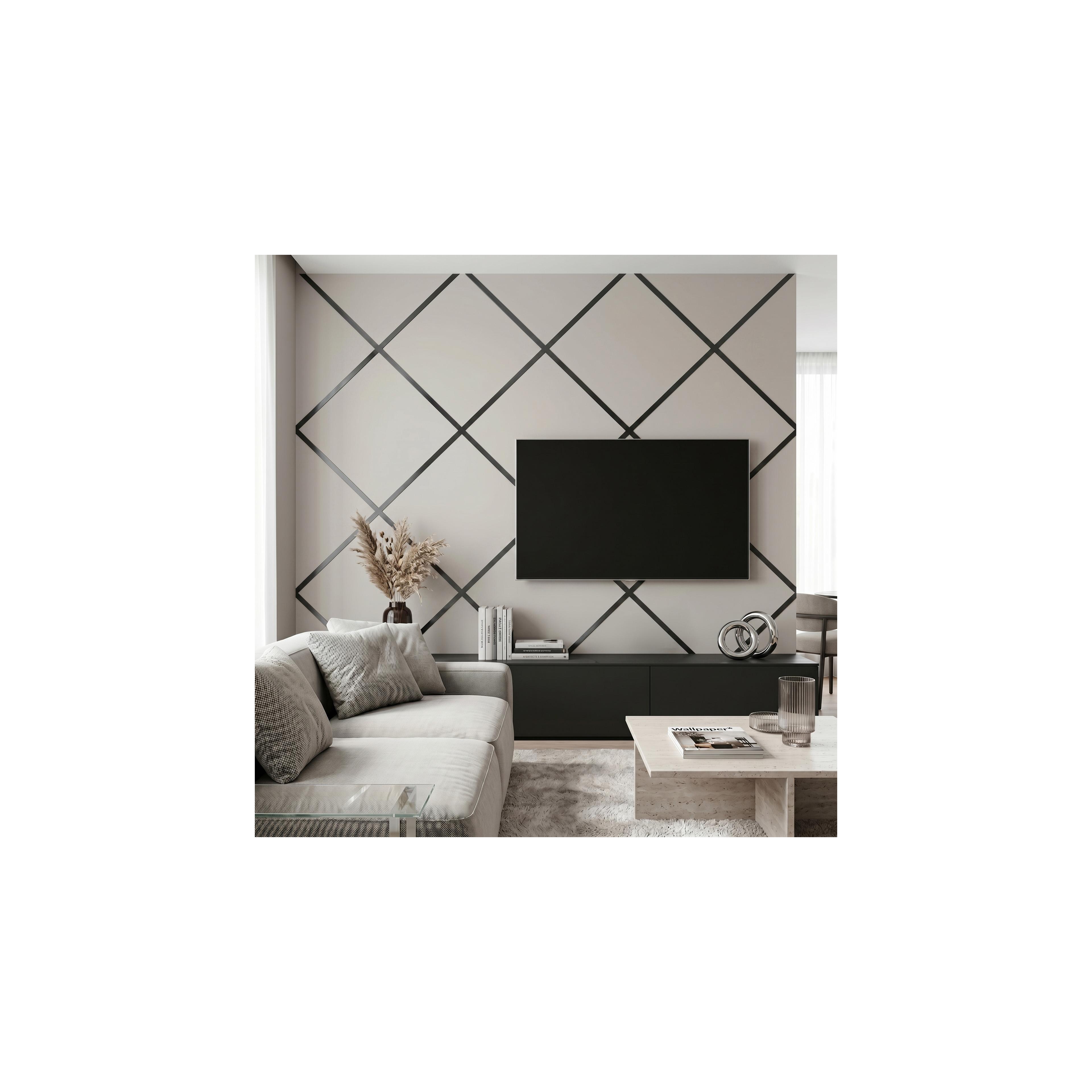 Self-adhesive decorative trim Rea P14454CD 3,8cm Brush Black