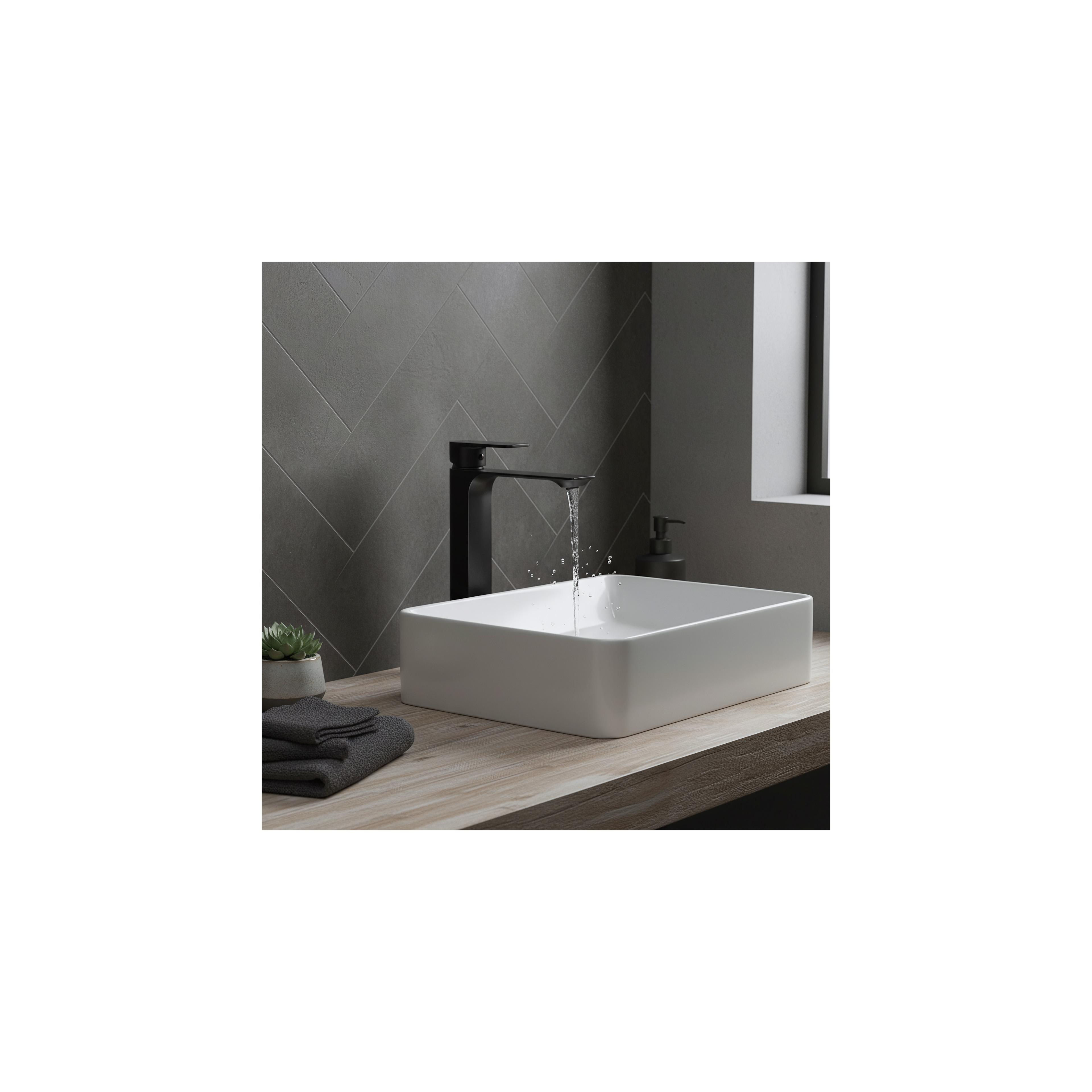 Baterie pentru baie REA Urban Black High