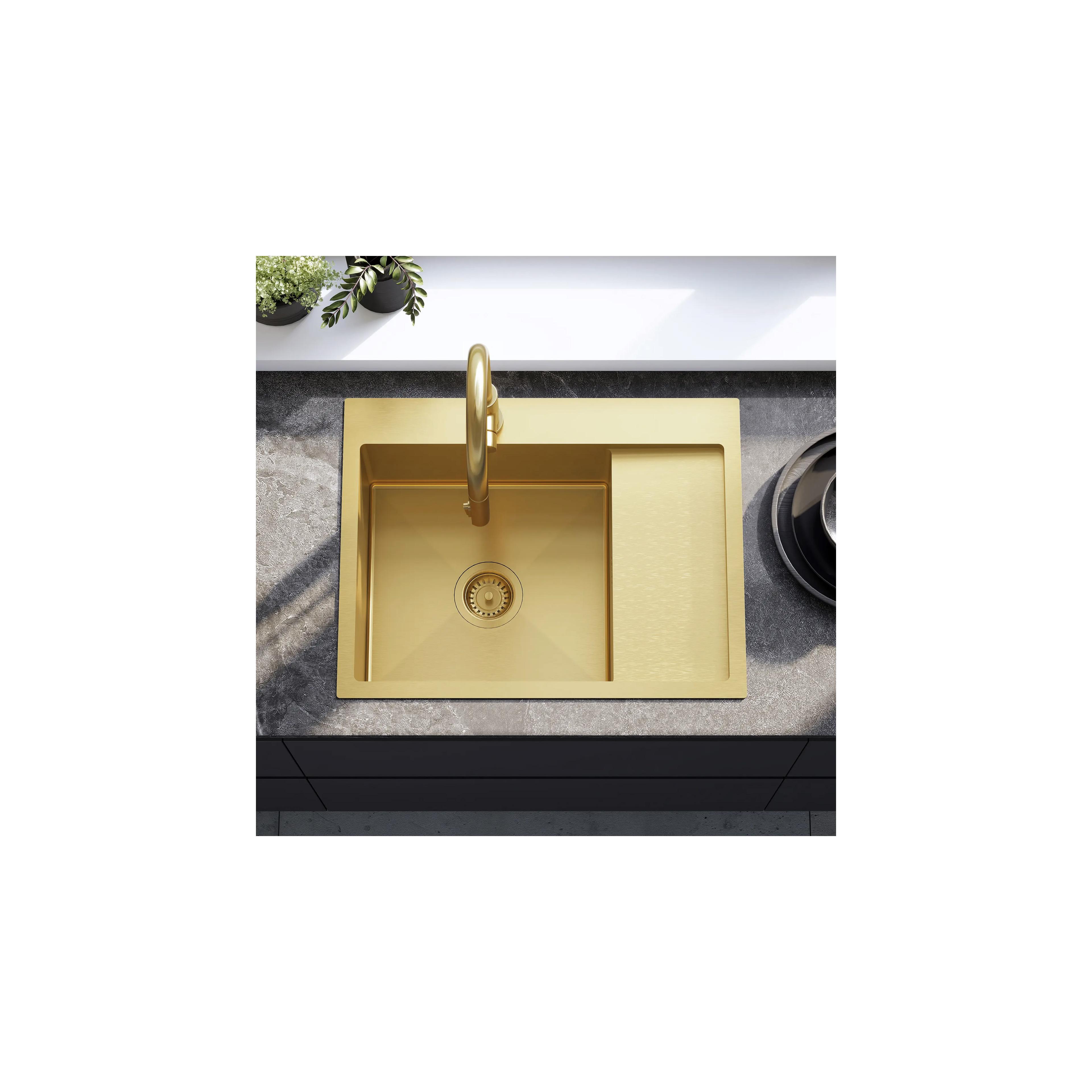 Chiuvetă inox Fin BRUSH GOLD
