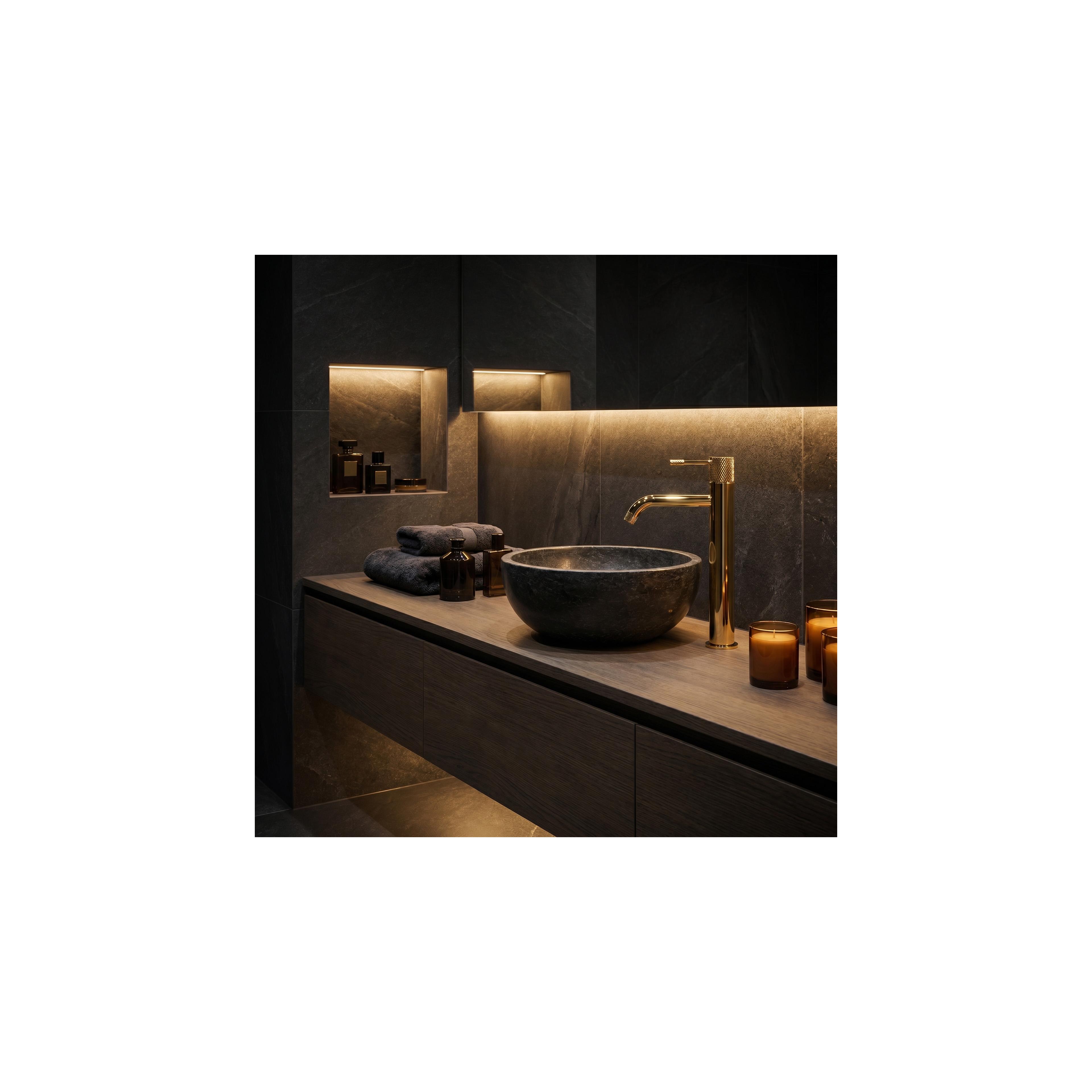 Bathroom faucet Rea Venti Gold High