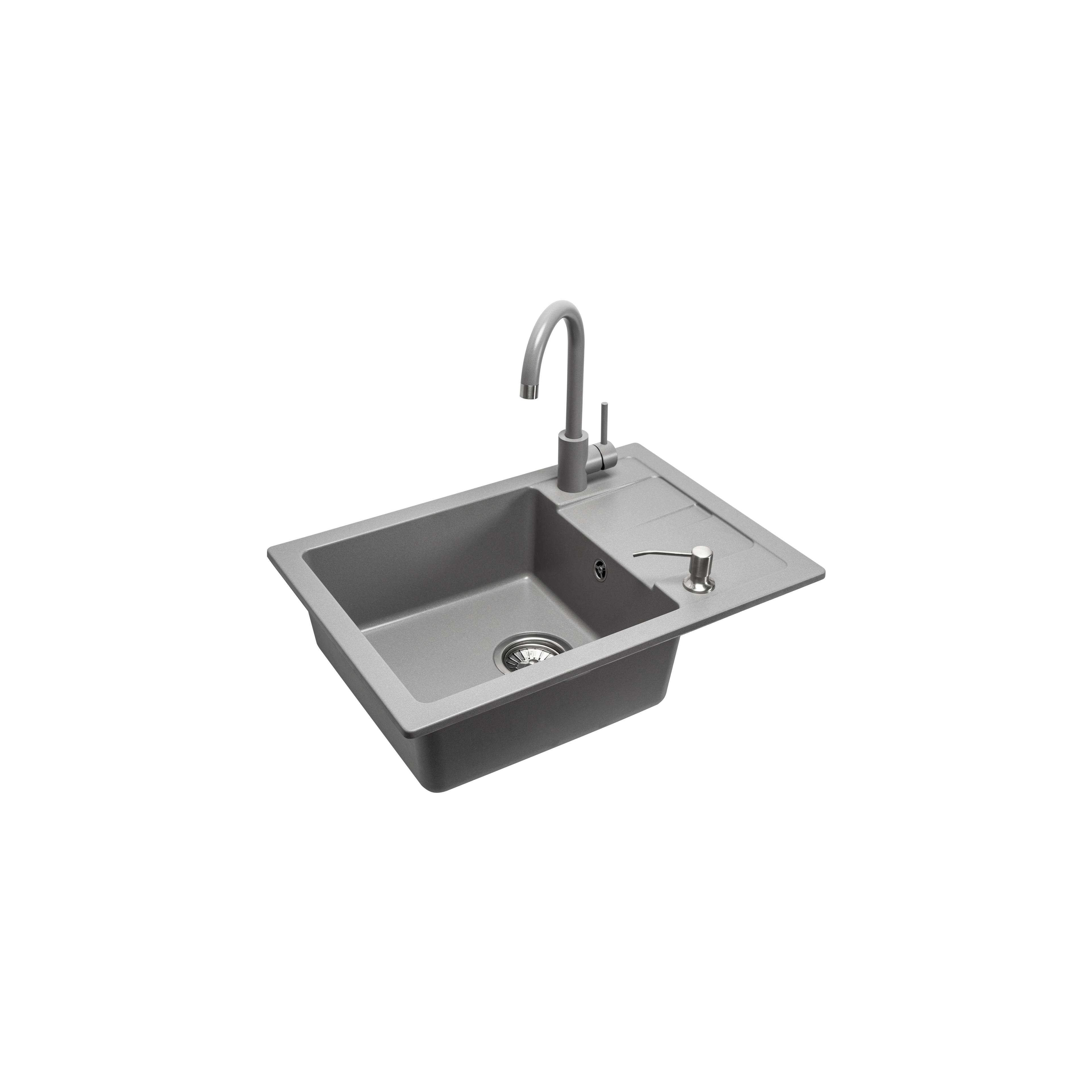 Sinks granit Nils Grey set 5in1