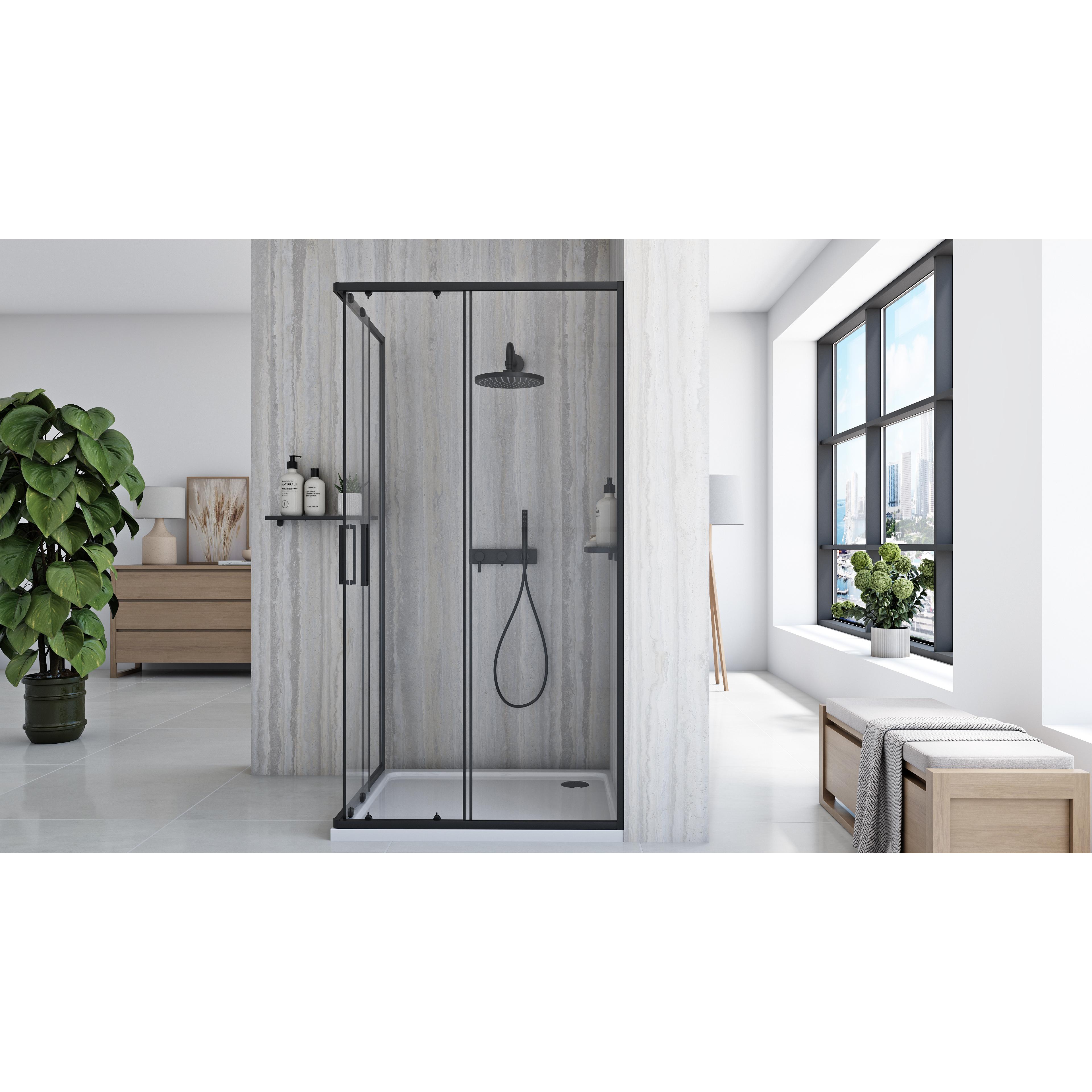 Cabine de douche Rea City 80x100 Black
