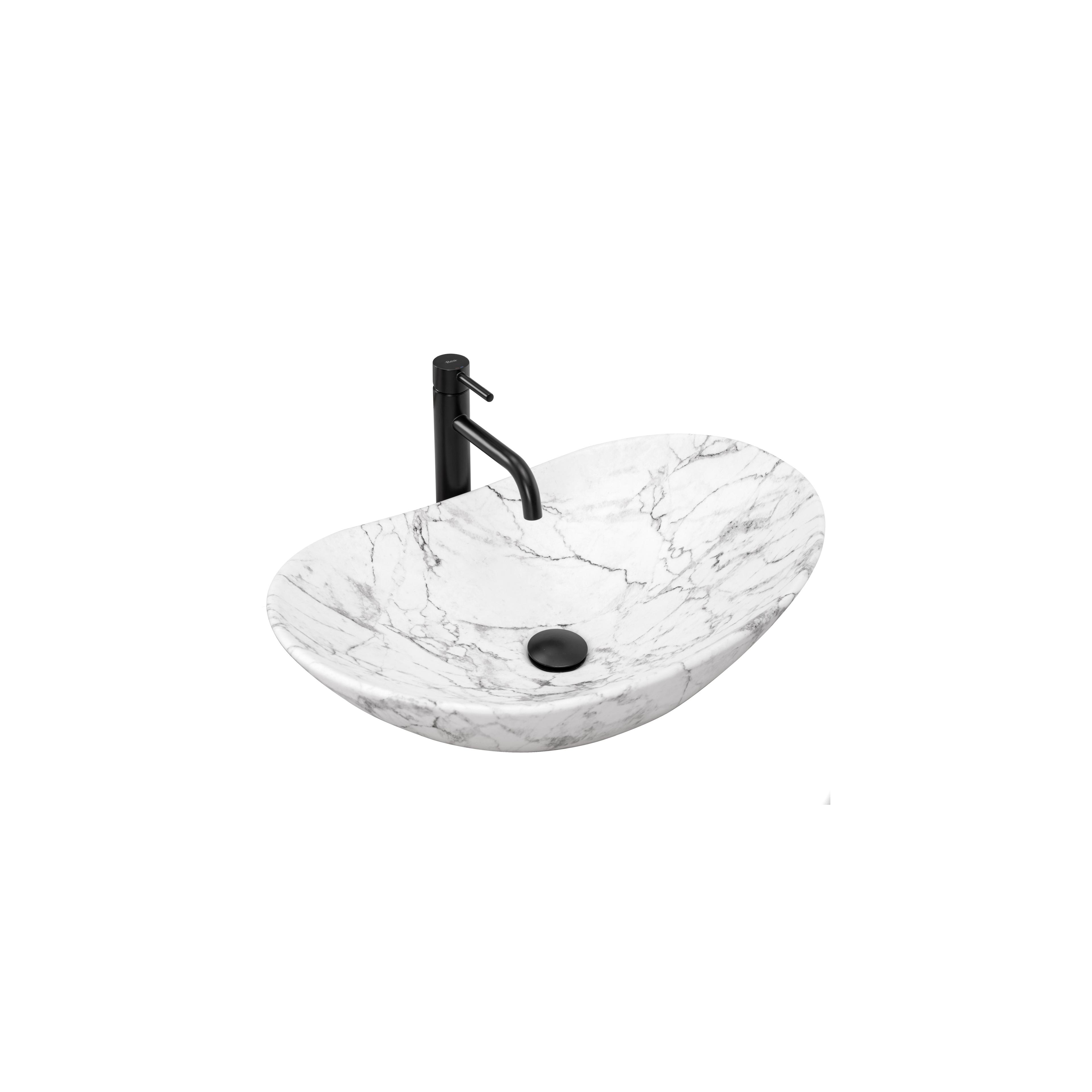 Vasque à poser Rea Royal 60 Statuario Marble Matt