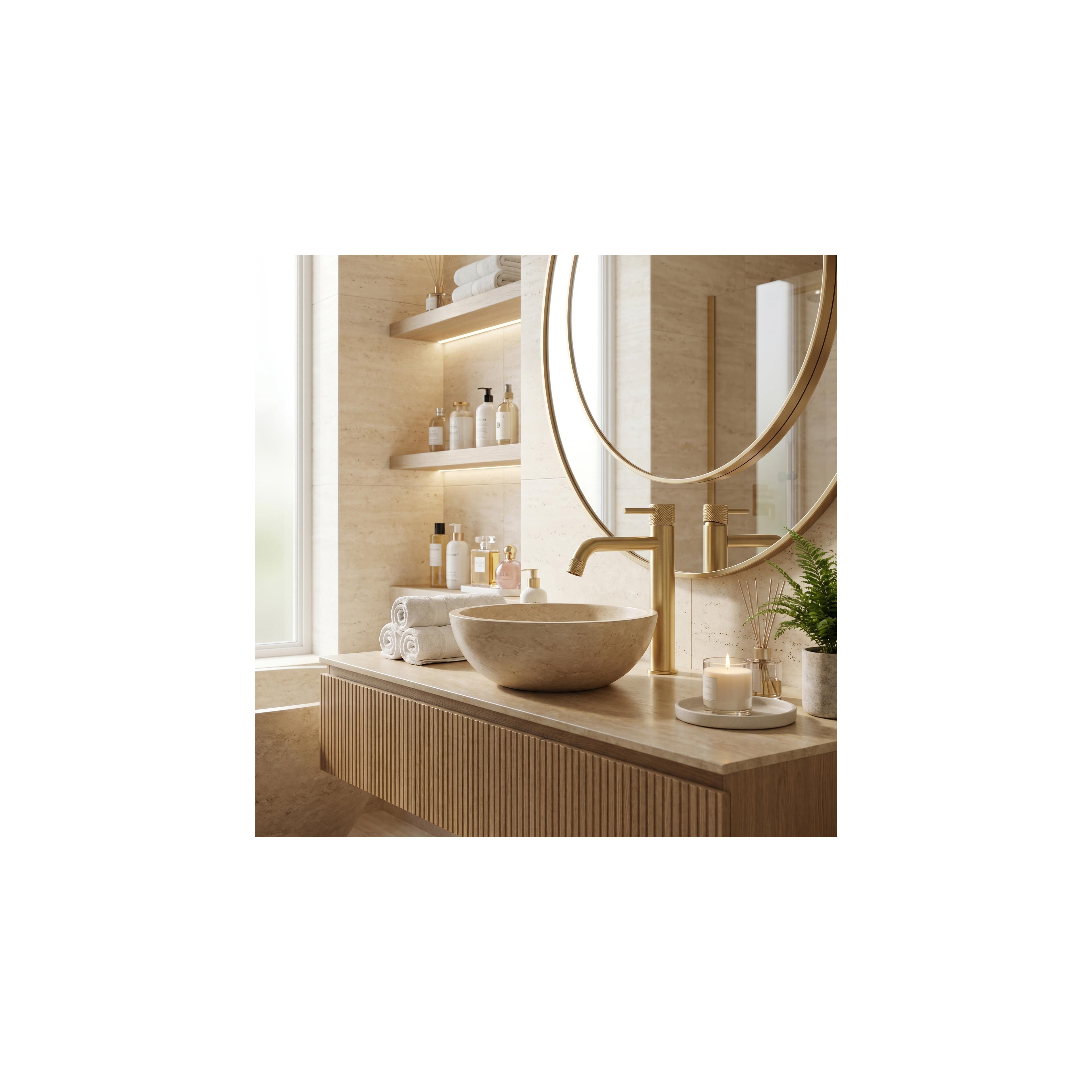 Bathroom faucet Rea Venti Brush Gold High