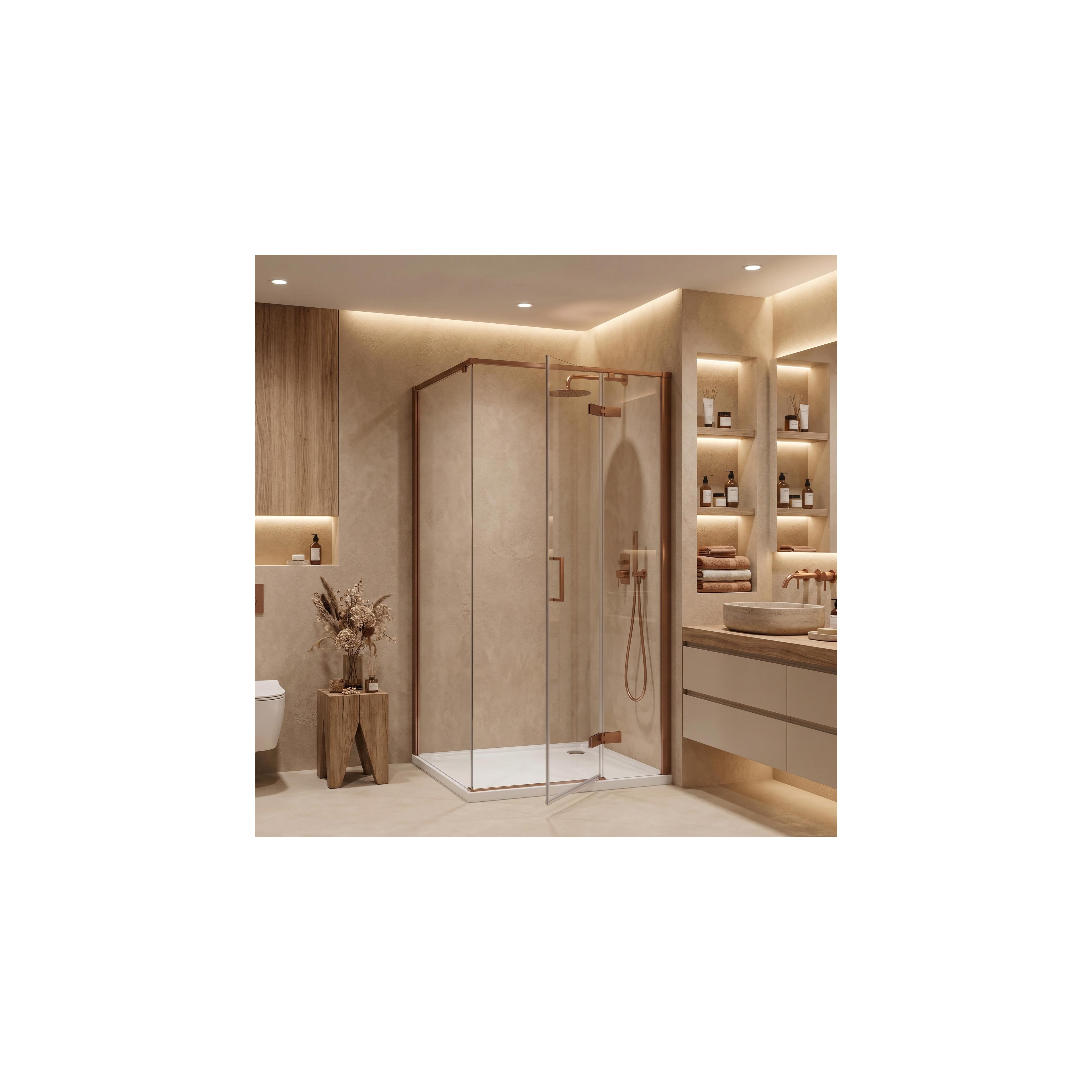 Duschkabin Rea Bruno 90x90 Brush Copper