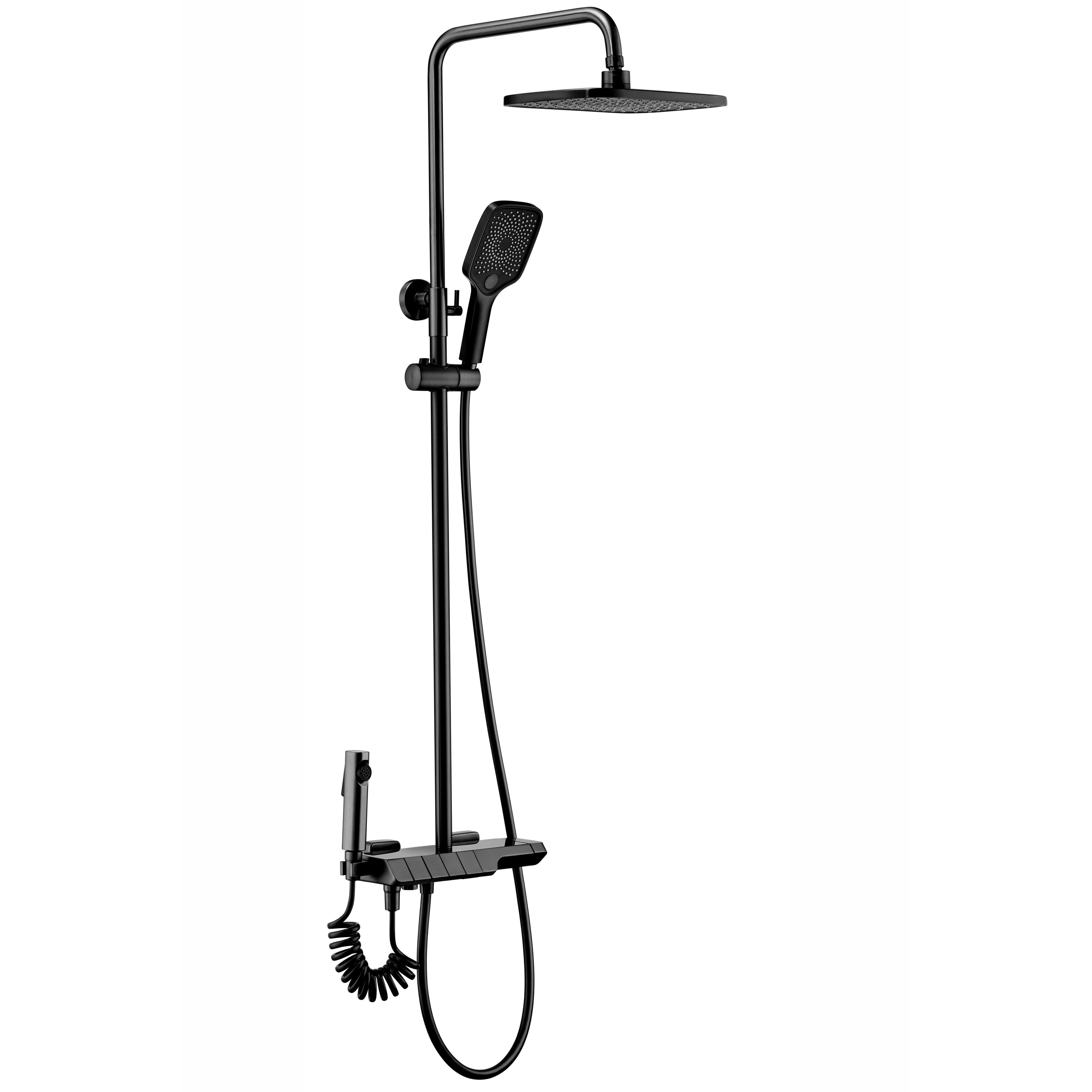 Kit de douche avec thermostat REA ROB Black
