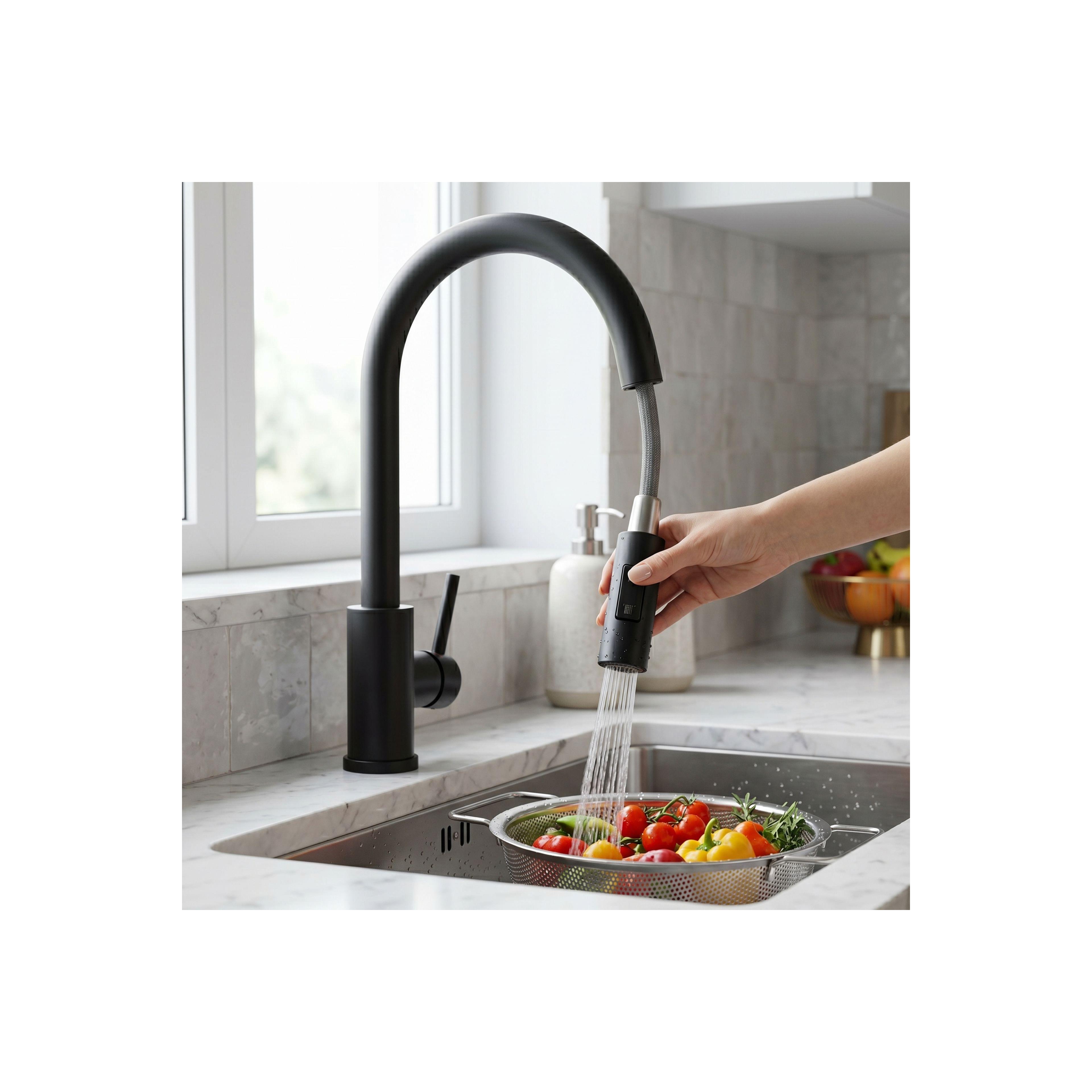 Kitchen faucet Fresh Touch Black Matt