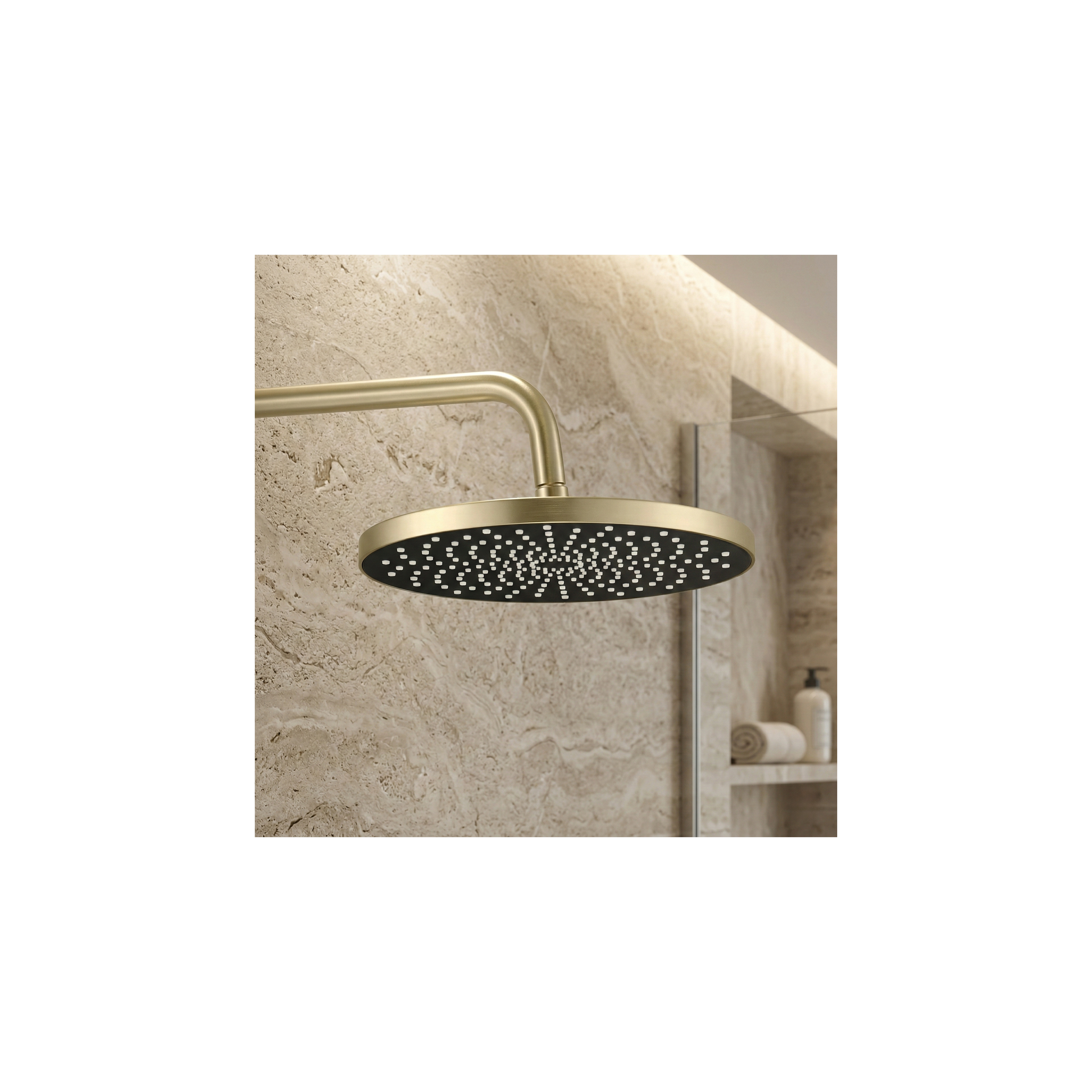 Ρυθμιζόμενη Στήλη Ντουζ Rea Lungo Stripe Brush Gold