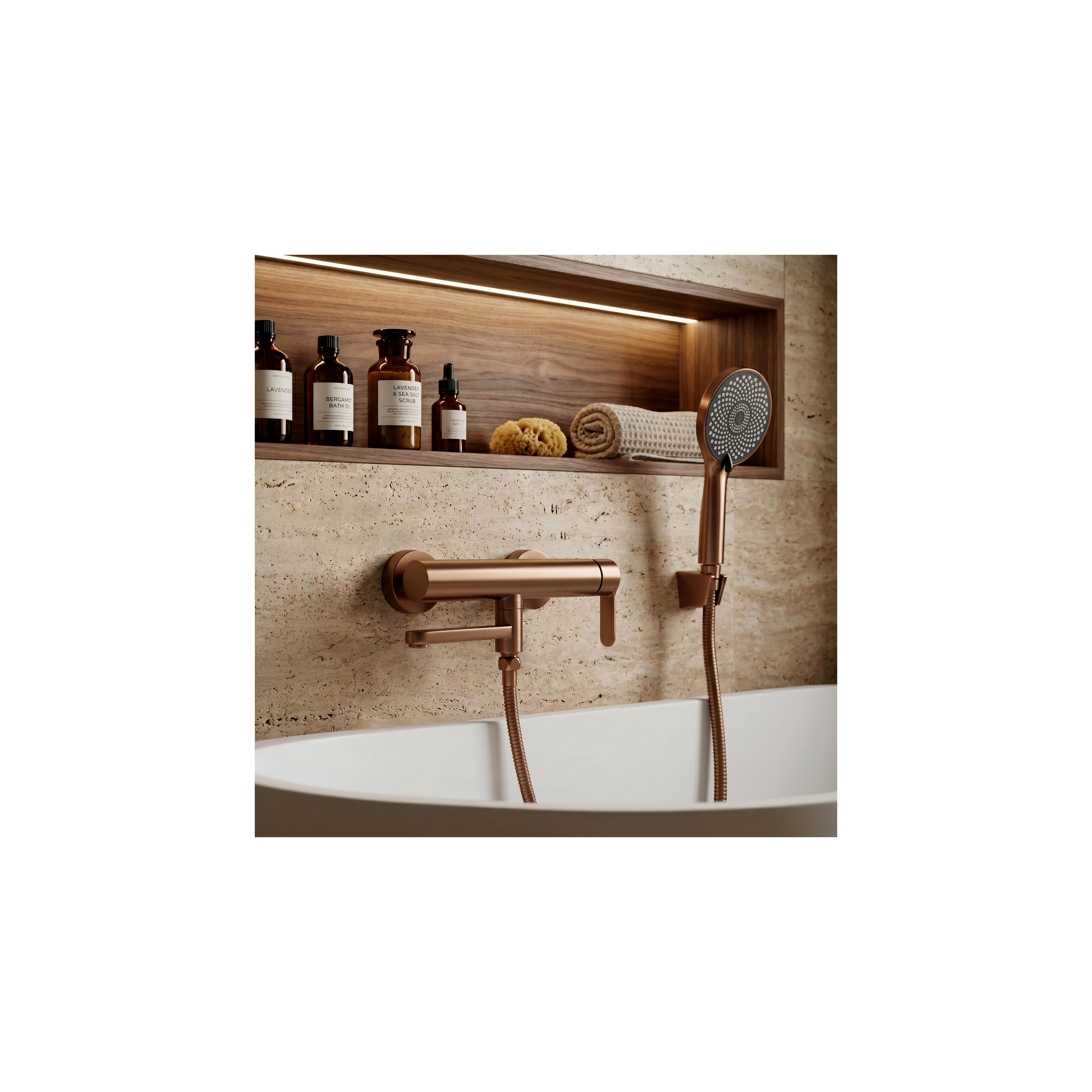 Baterie pentru cadă Rea Arcos Brushed Copper