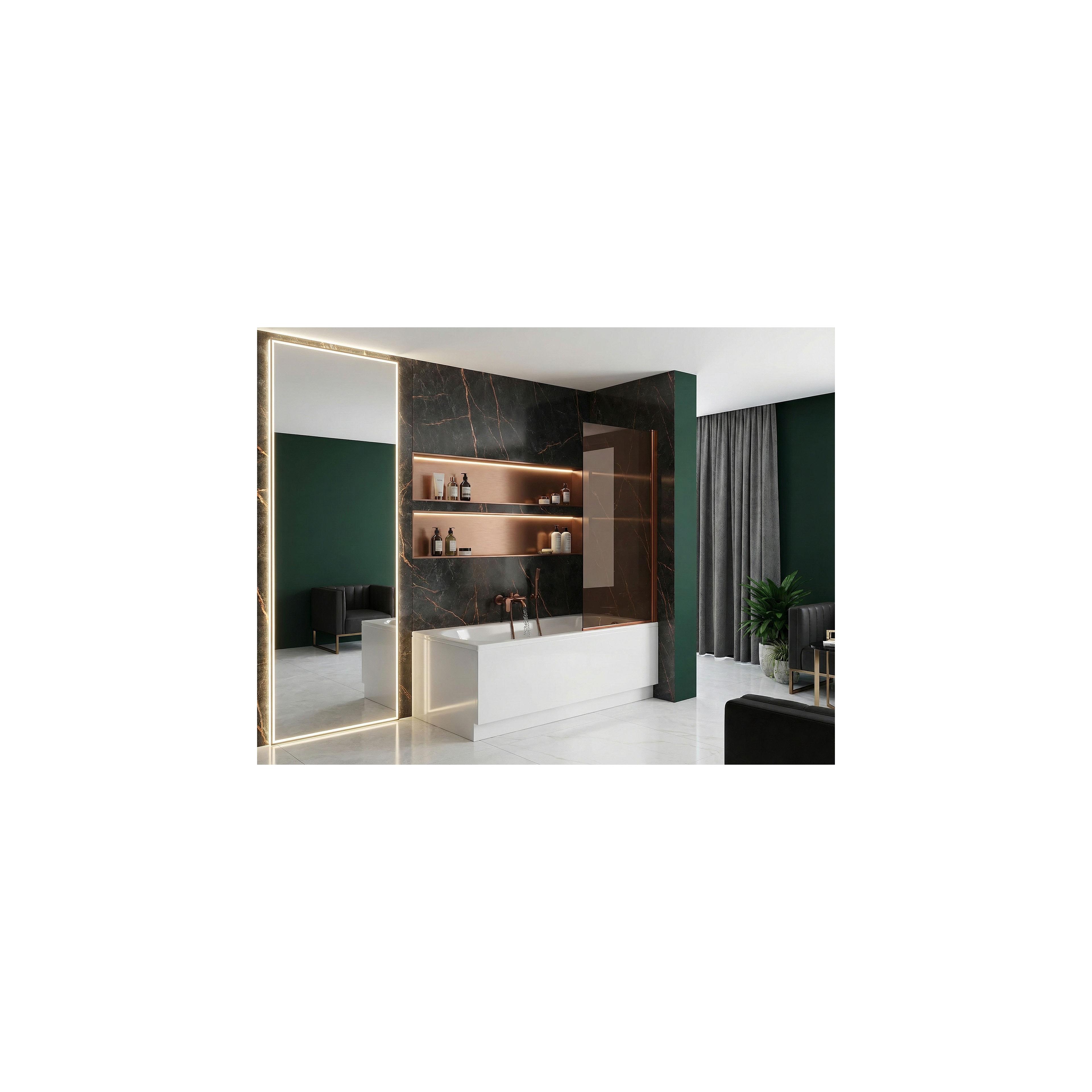 Pare-baignoire Rea Elegant Brush Copper 80