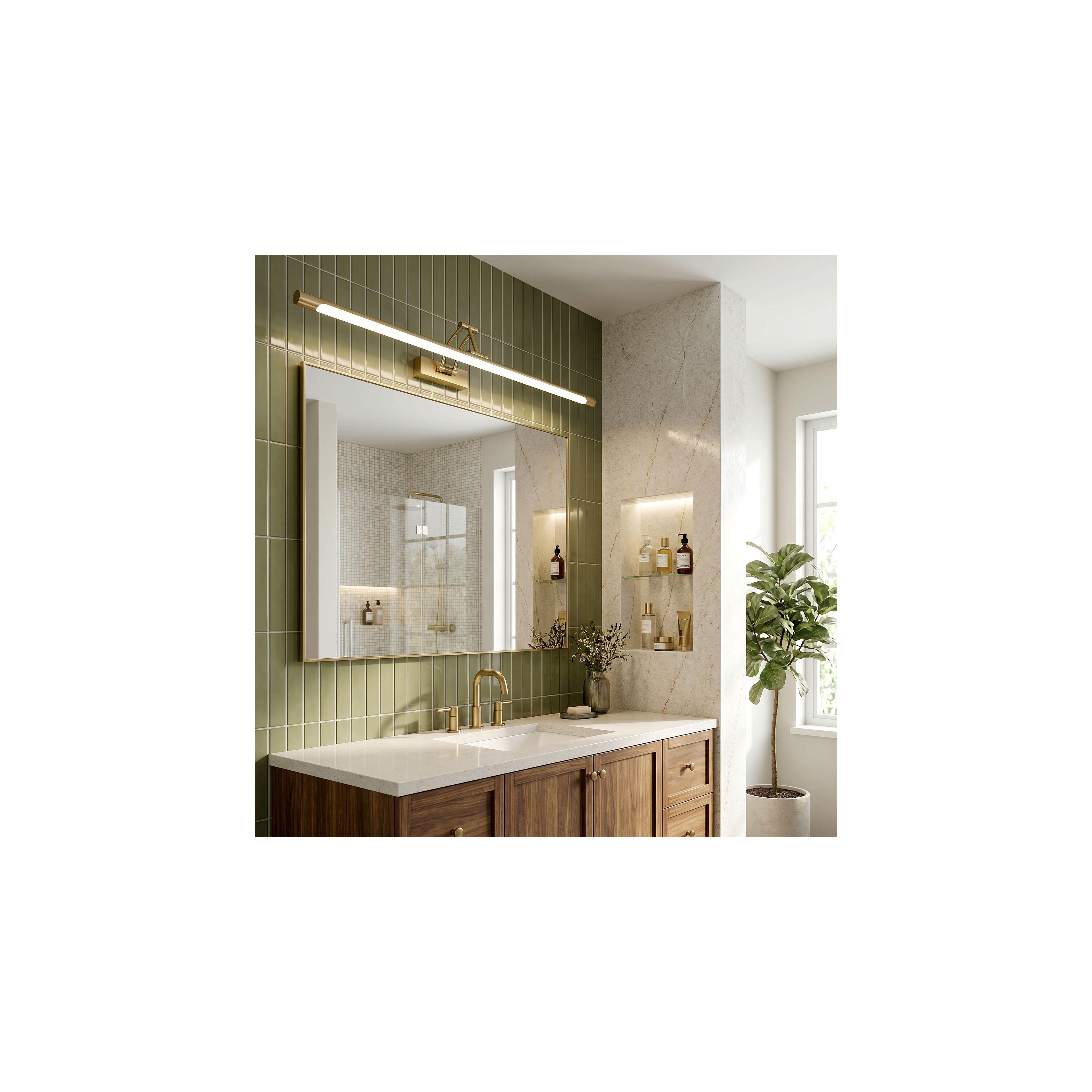 Badrum vägg LED-lampa SWE024-1W 80cm Brush Gold