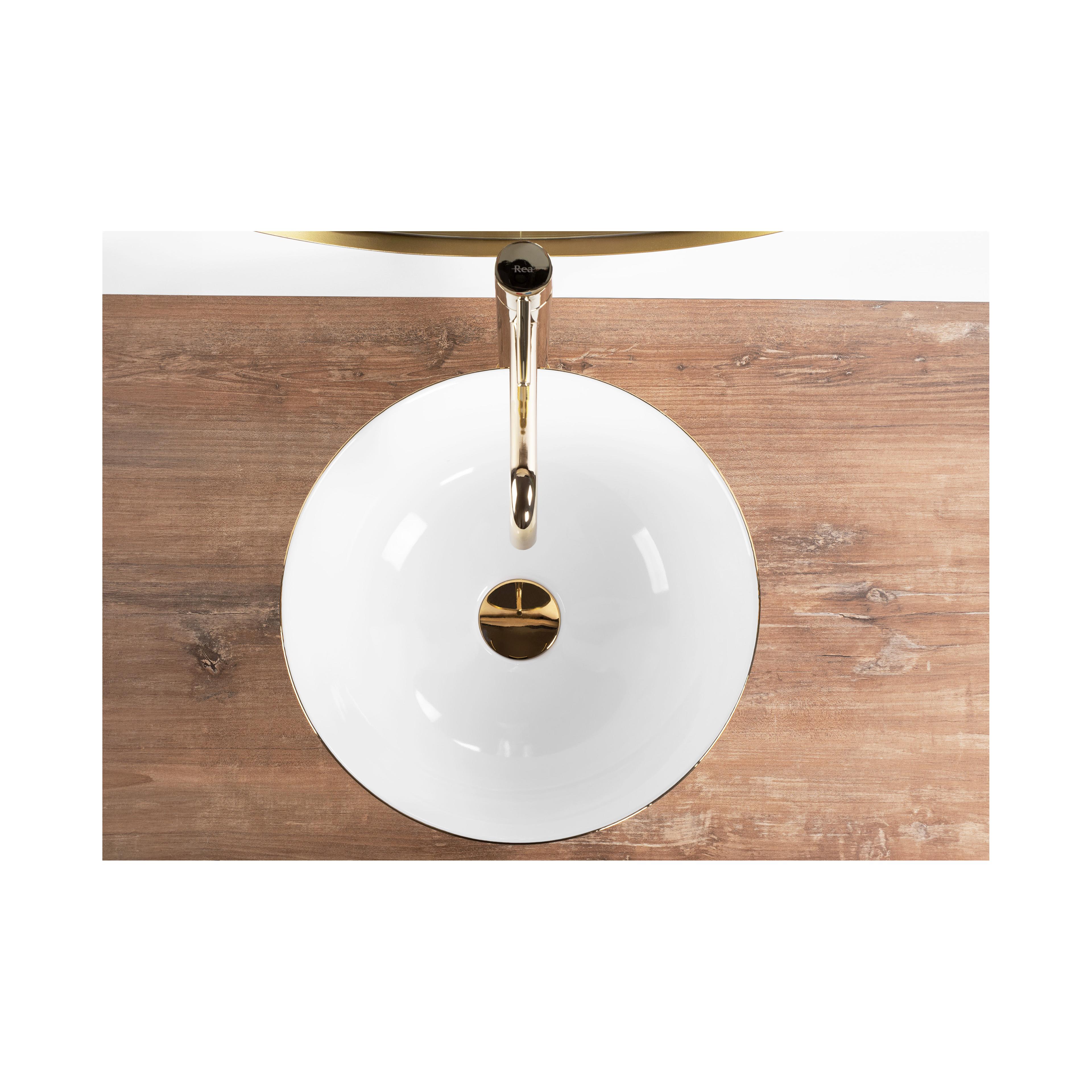 Opzetwastafel Rea Stella Gold Edge