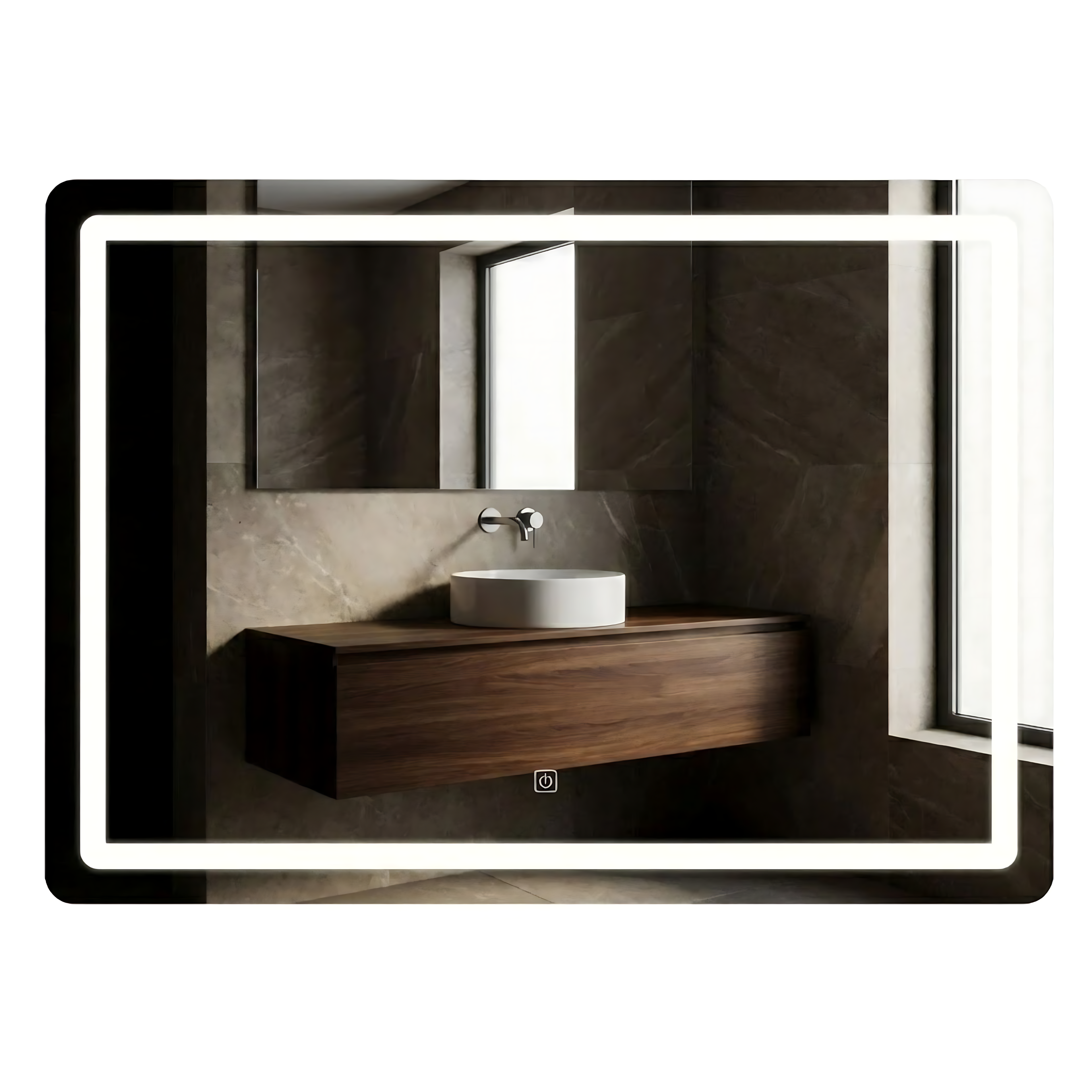 Miroir LED 80x60cm P10407
