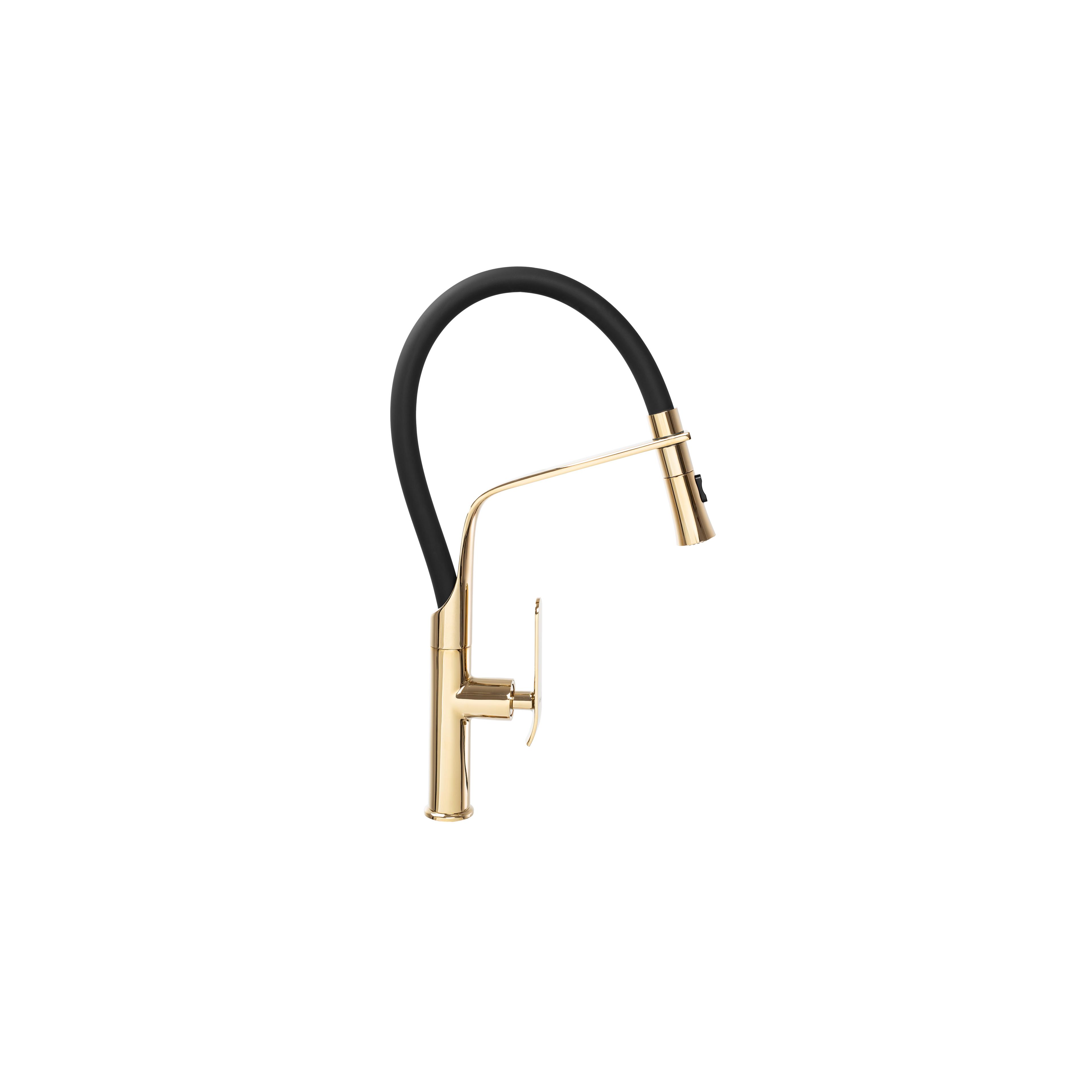 Baterie de bucătărie Rea Castor Auriu gold 2 moduri de curgere