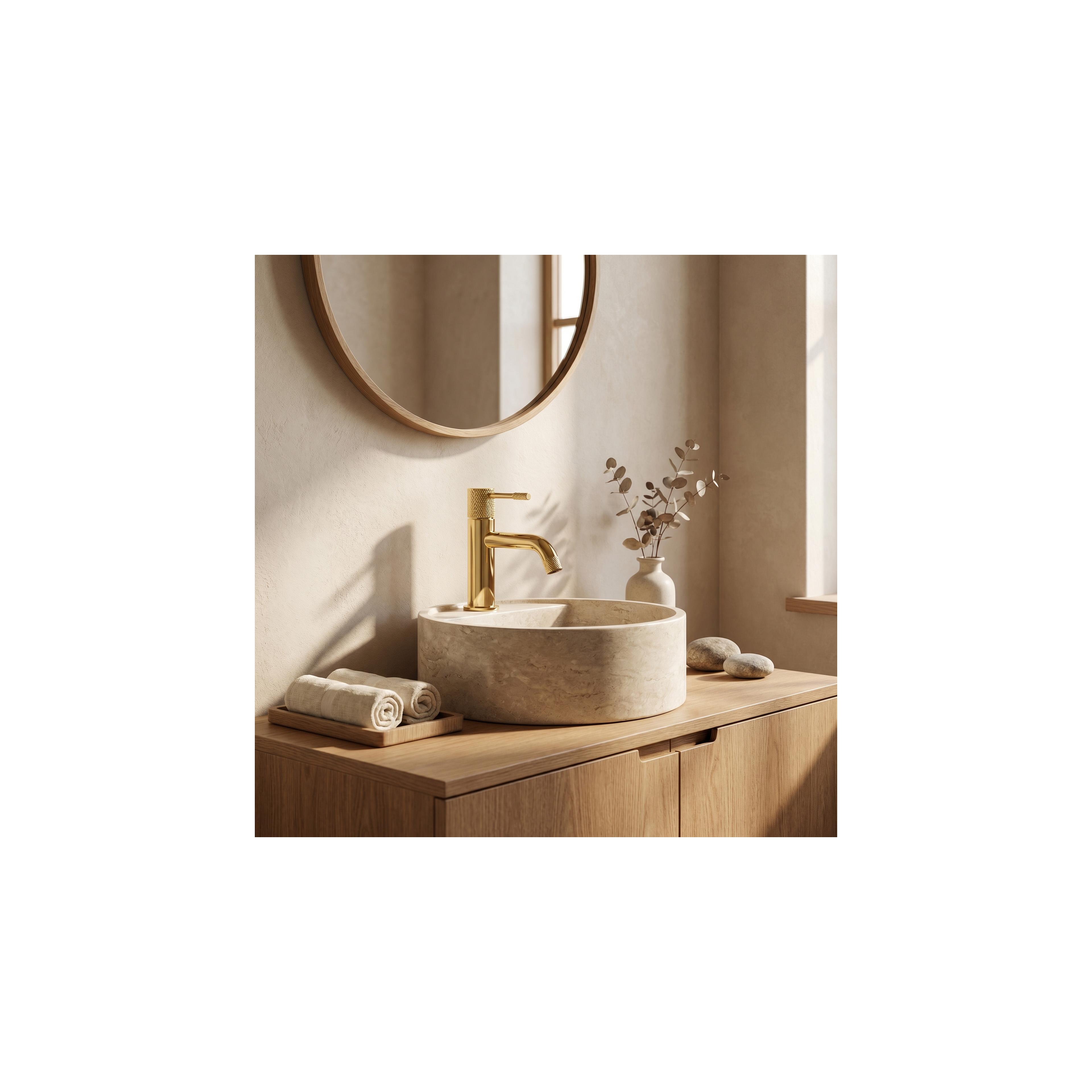 Bathroom faucet Rea Venti Gold Low