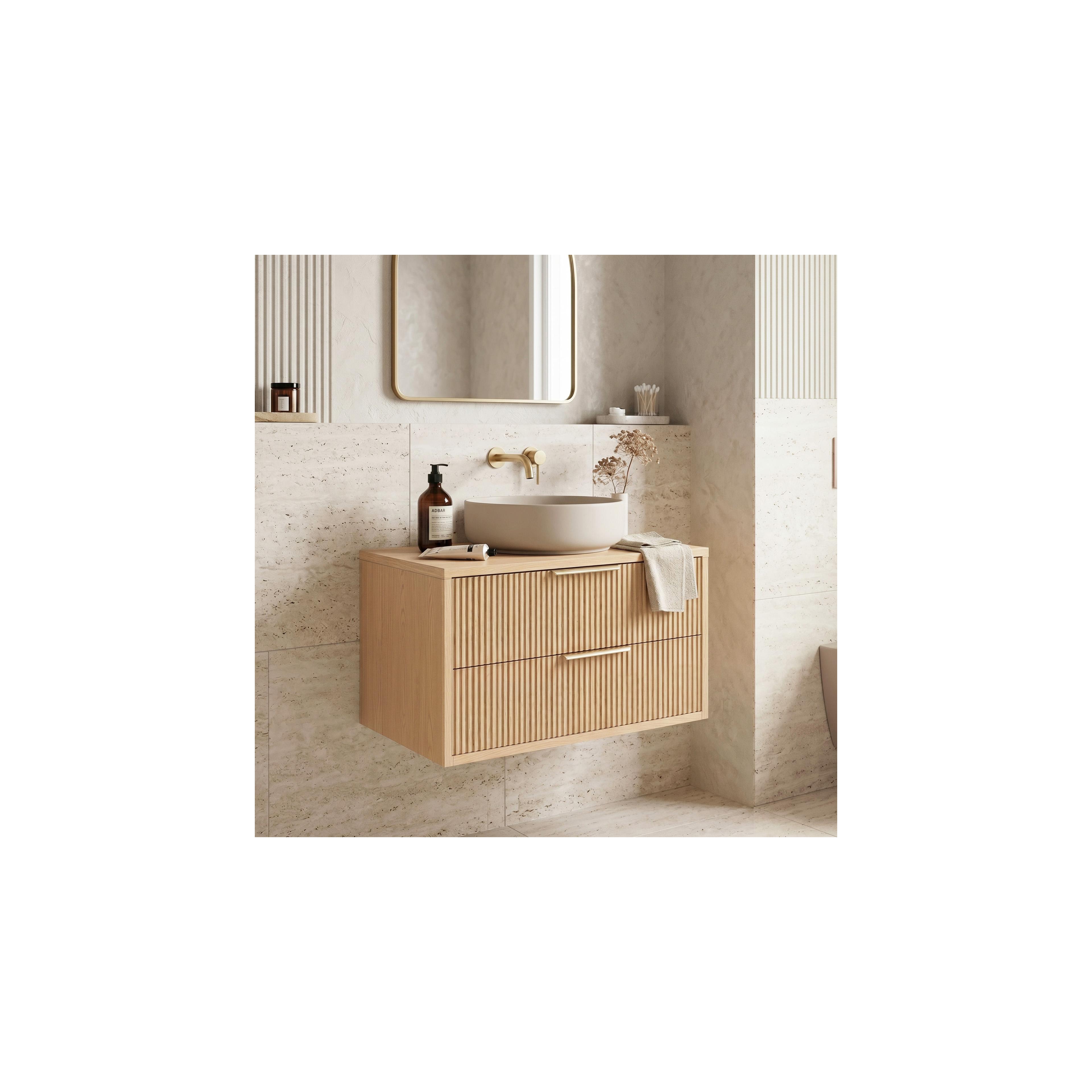Bathroom vanity cabinet Rea Mono 80cm Beige