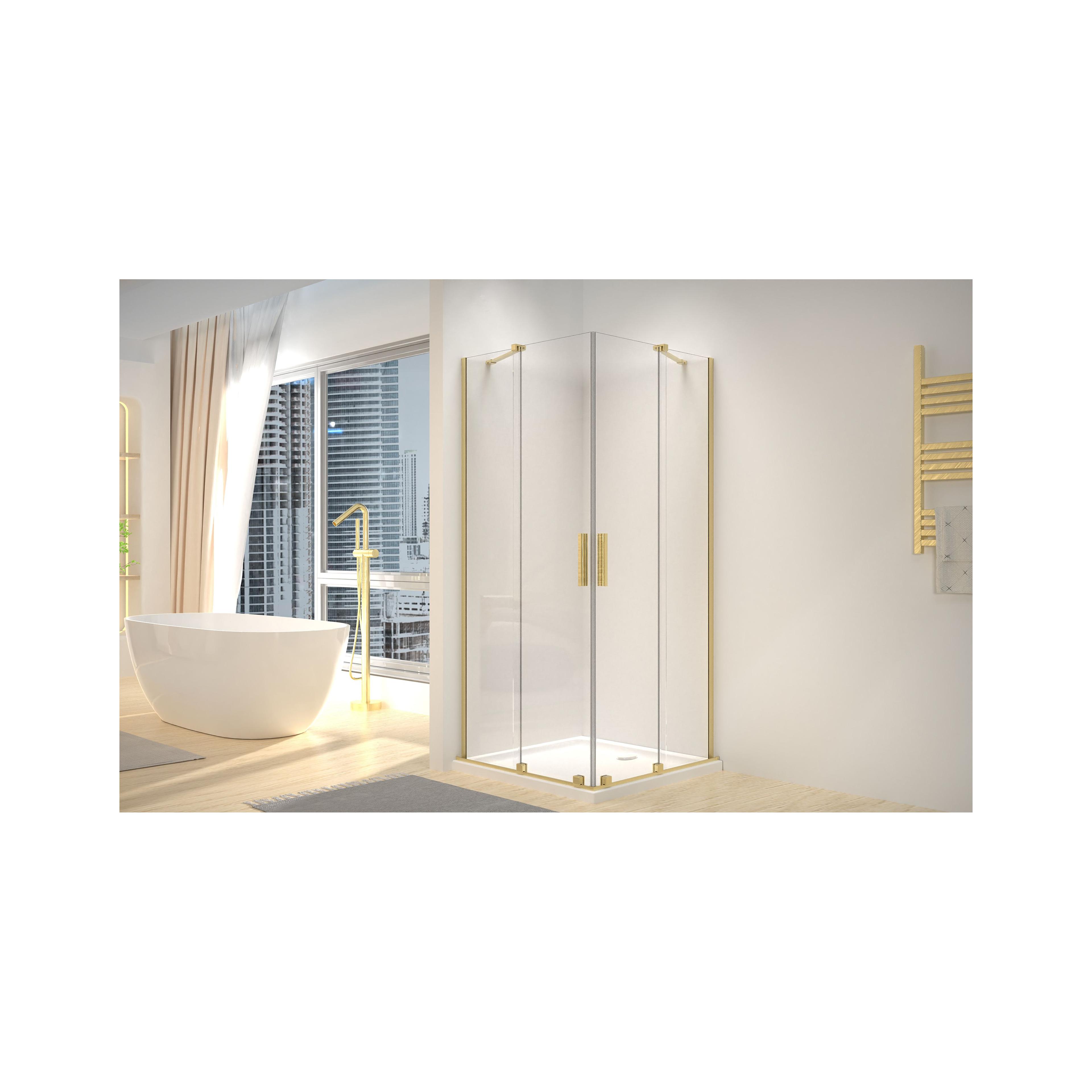 Καμπίνα ντους REA Montana Double Gold Brush 80x80