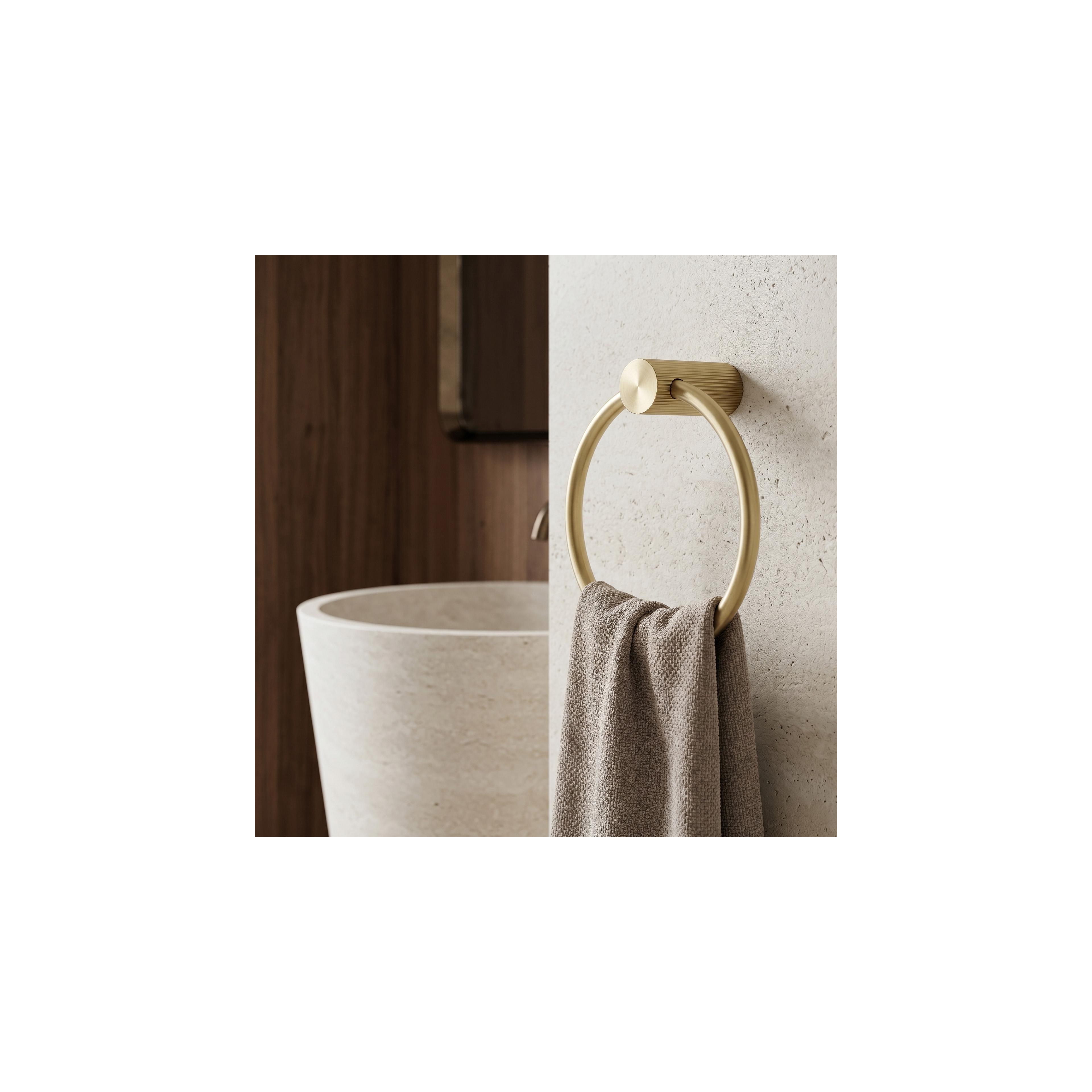 Kupatilski vješalica Ring 64106 SOLO Brush Gold