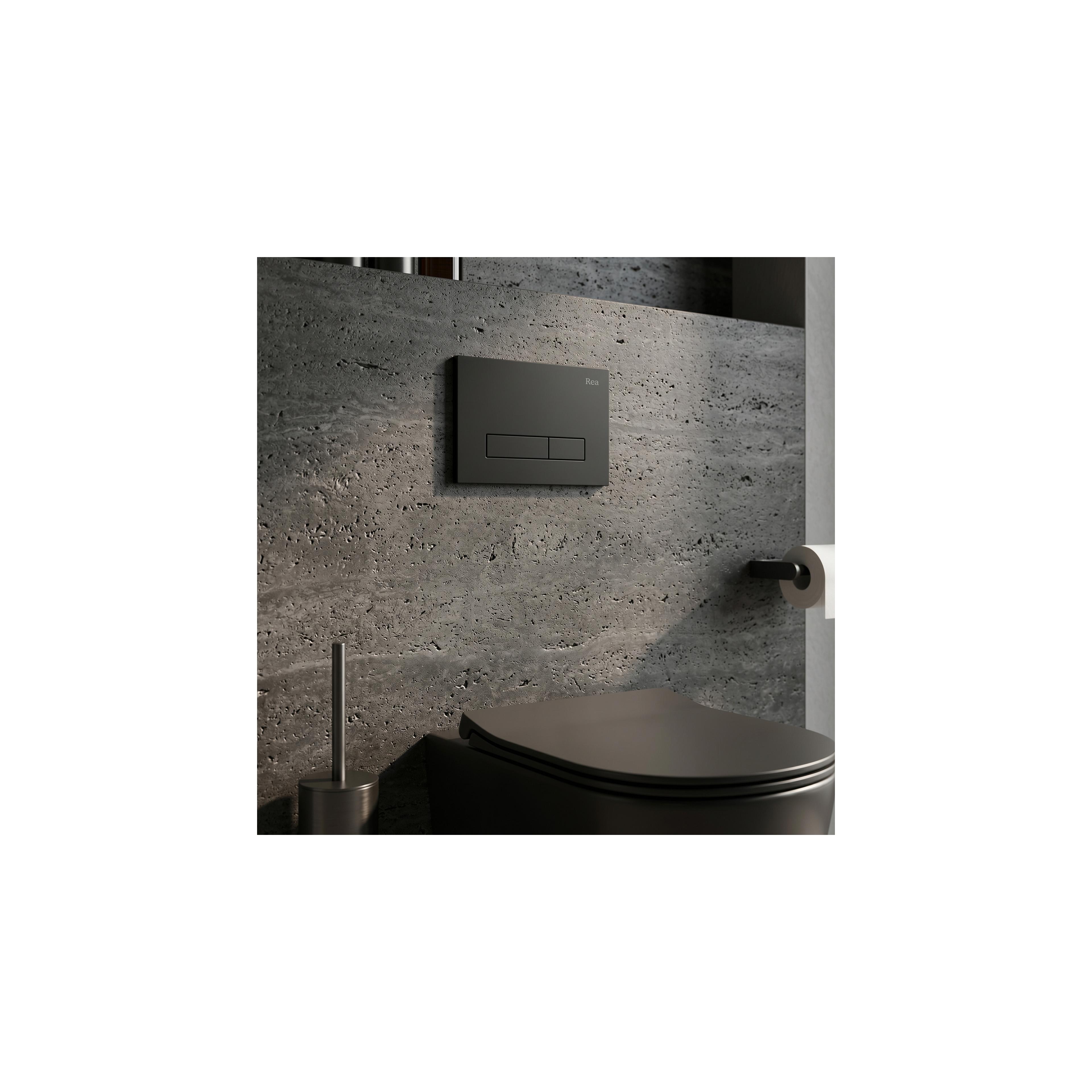 Ensemble de Bâti-Support WC 024N avec Plaque de Commande HD Black