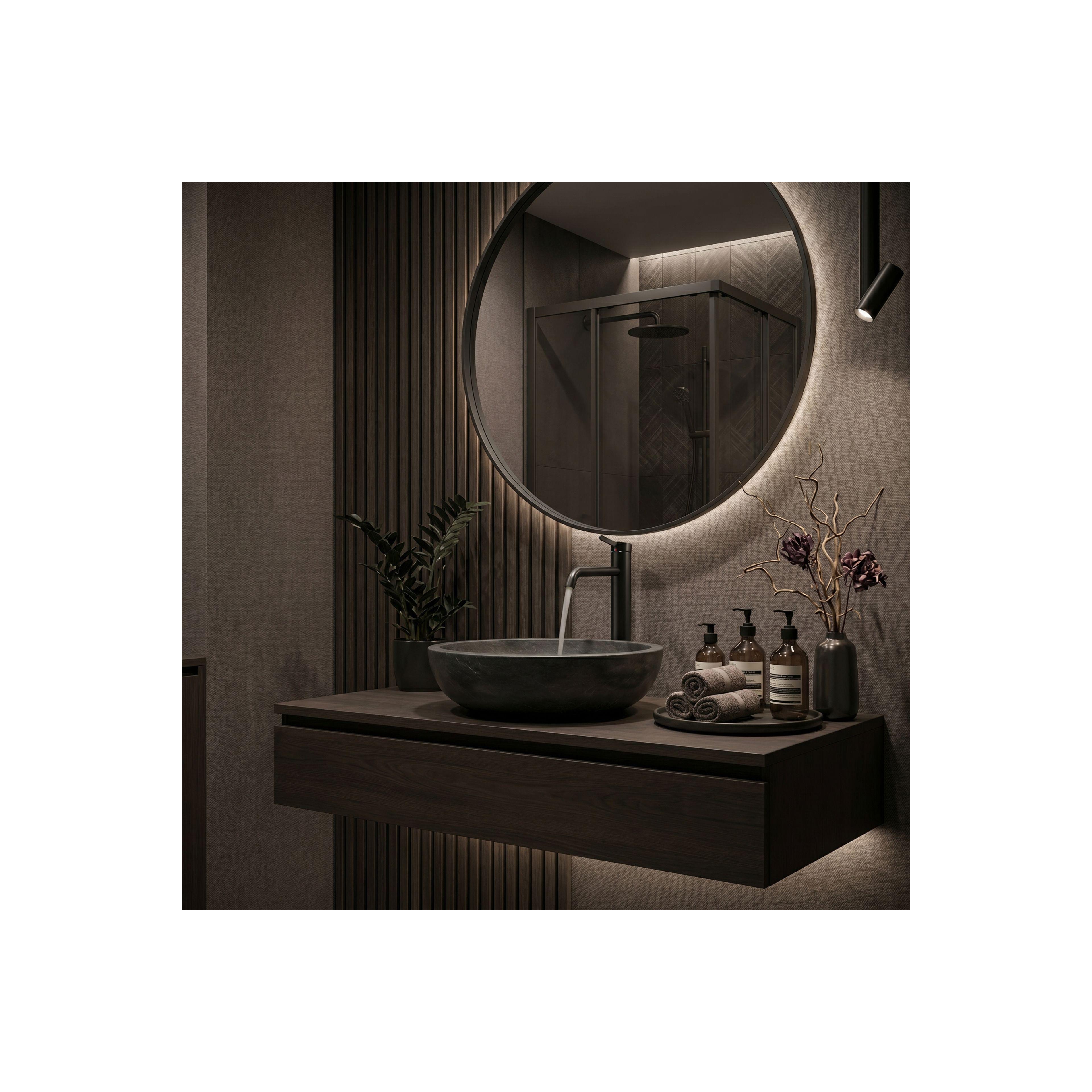 Waschbeckenarmatur Rea Rivo Black High