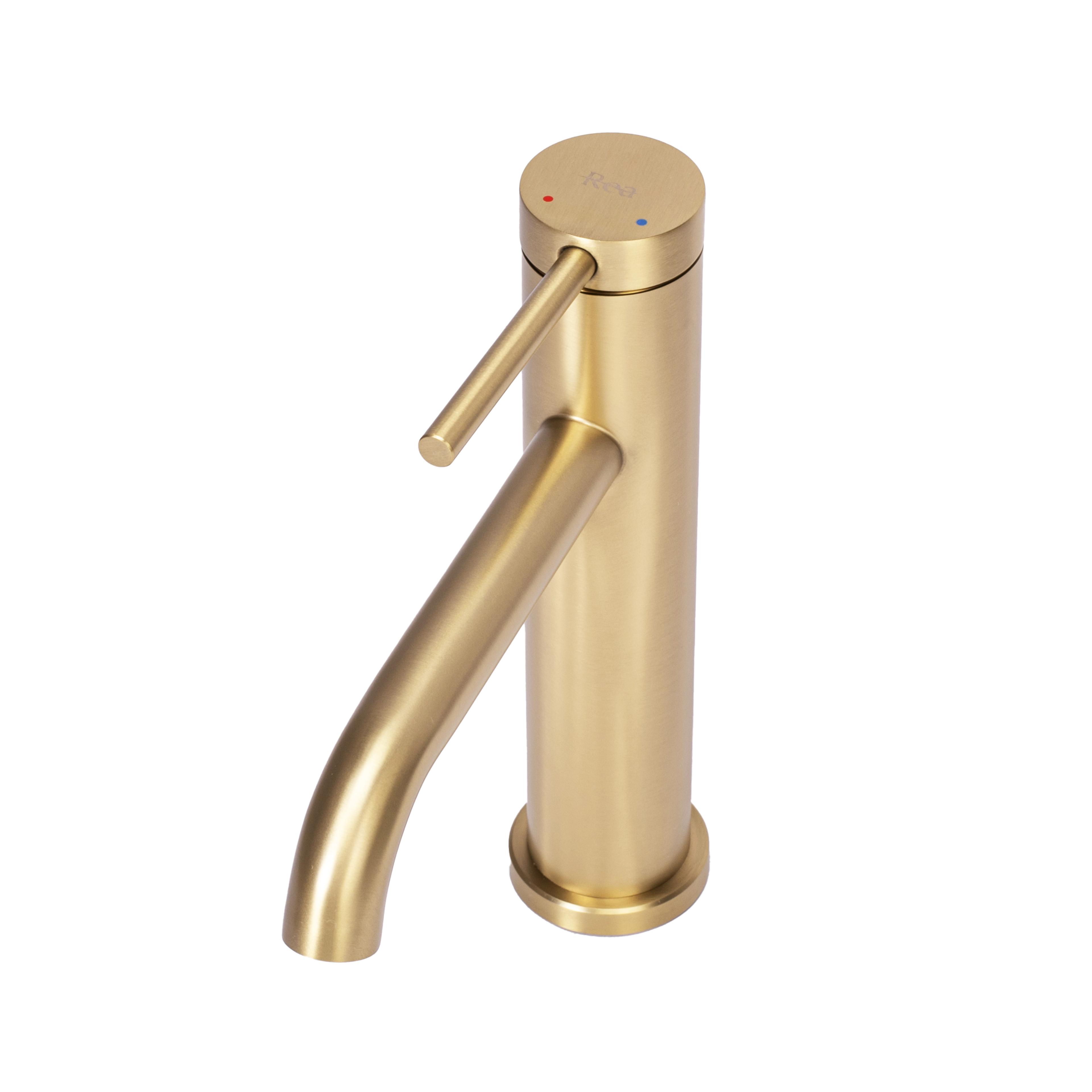 Βρύση λεκάνης REA CLIF GOLD BRUSHED LOW