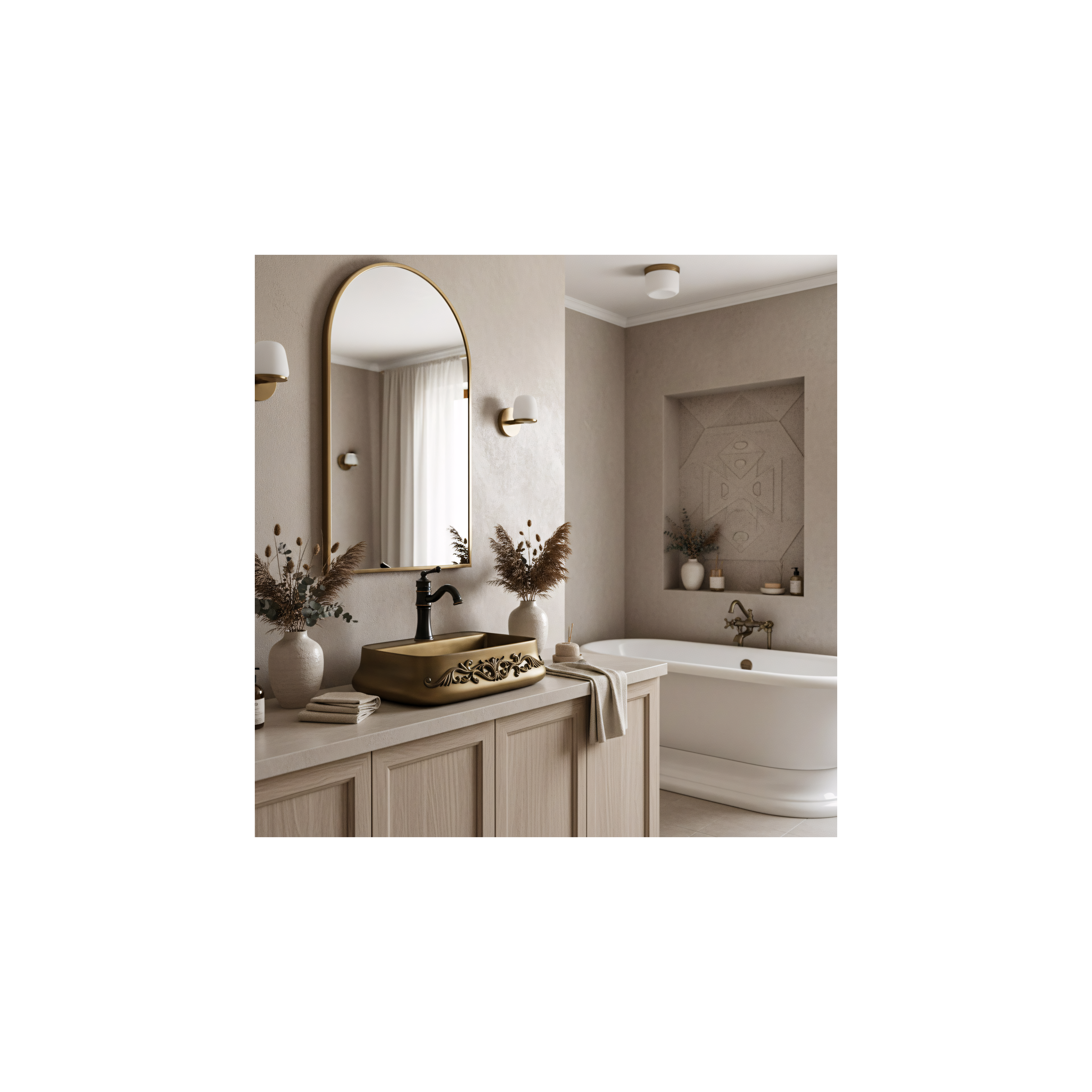 Countertop washbasin Rea Castel