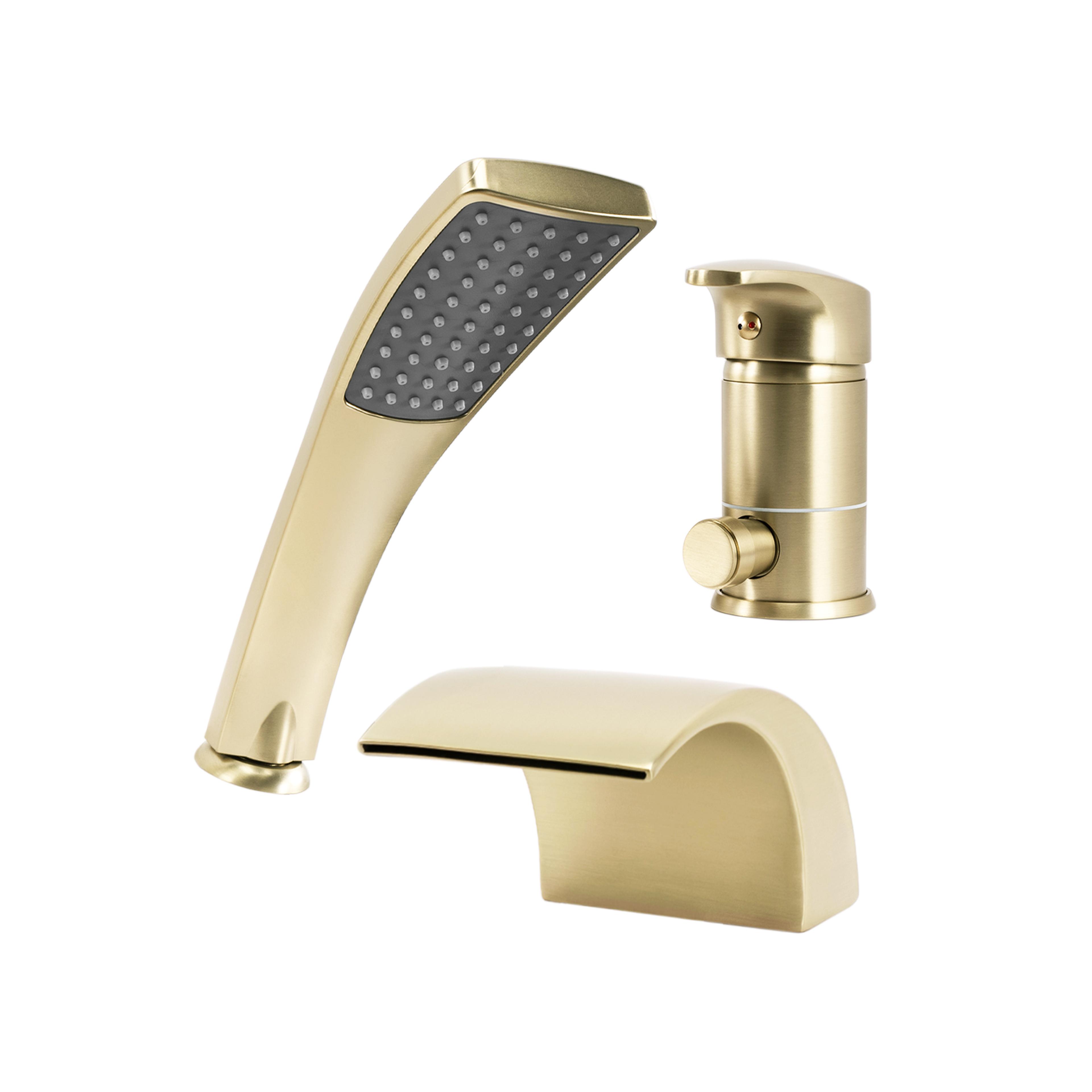 Bath faucet Rea Riven Brush Gold