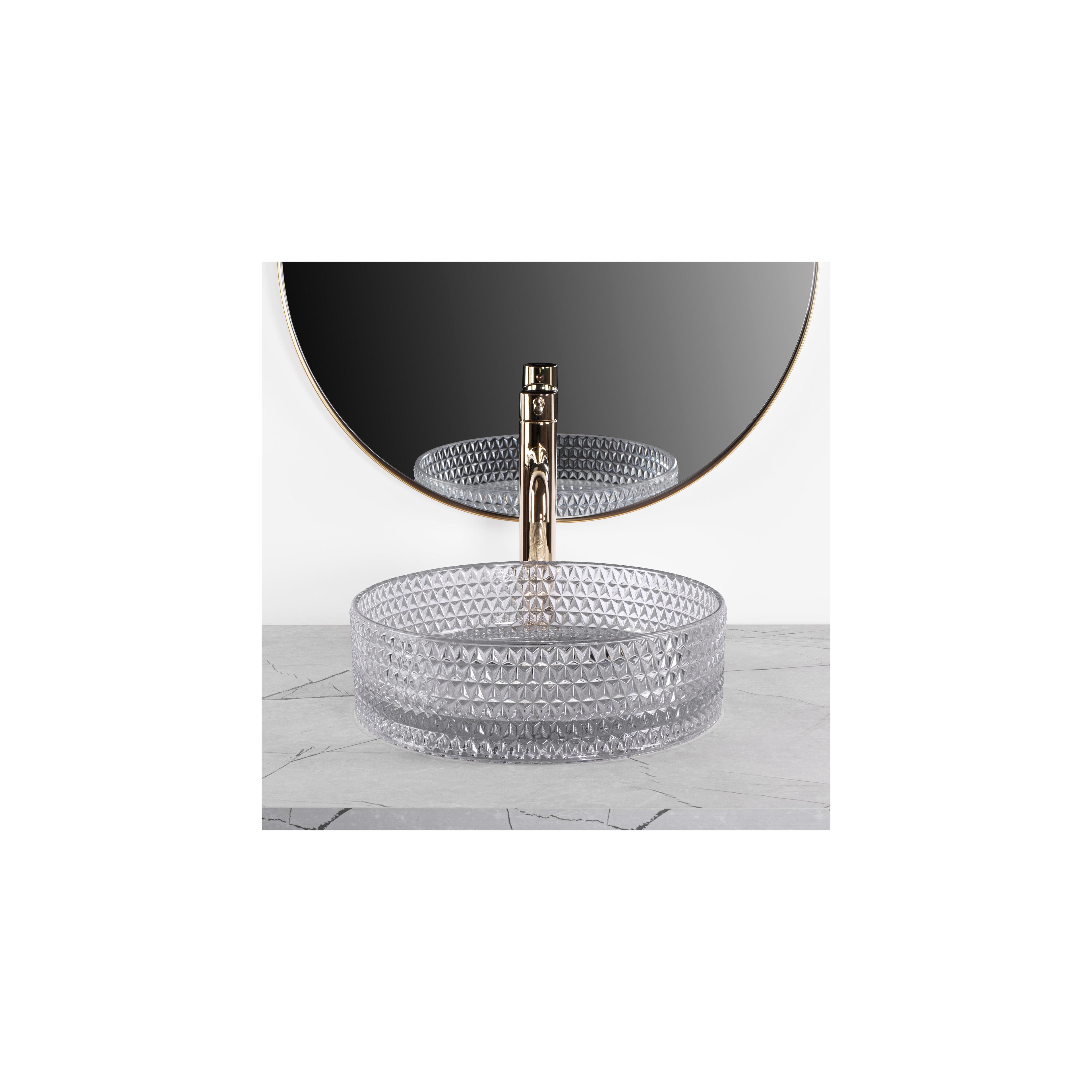 Countertop washbasin Rea Cristal Light Grey