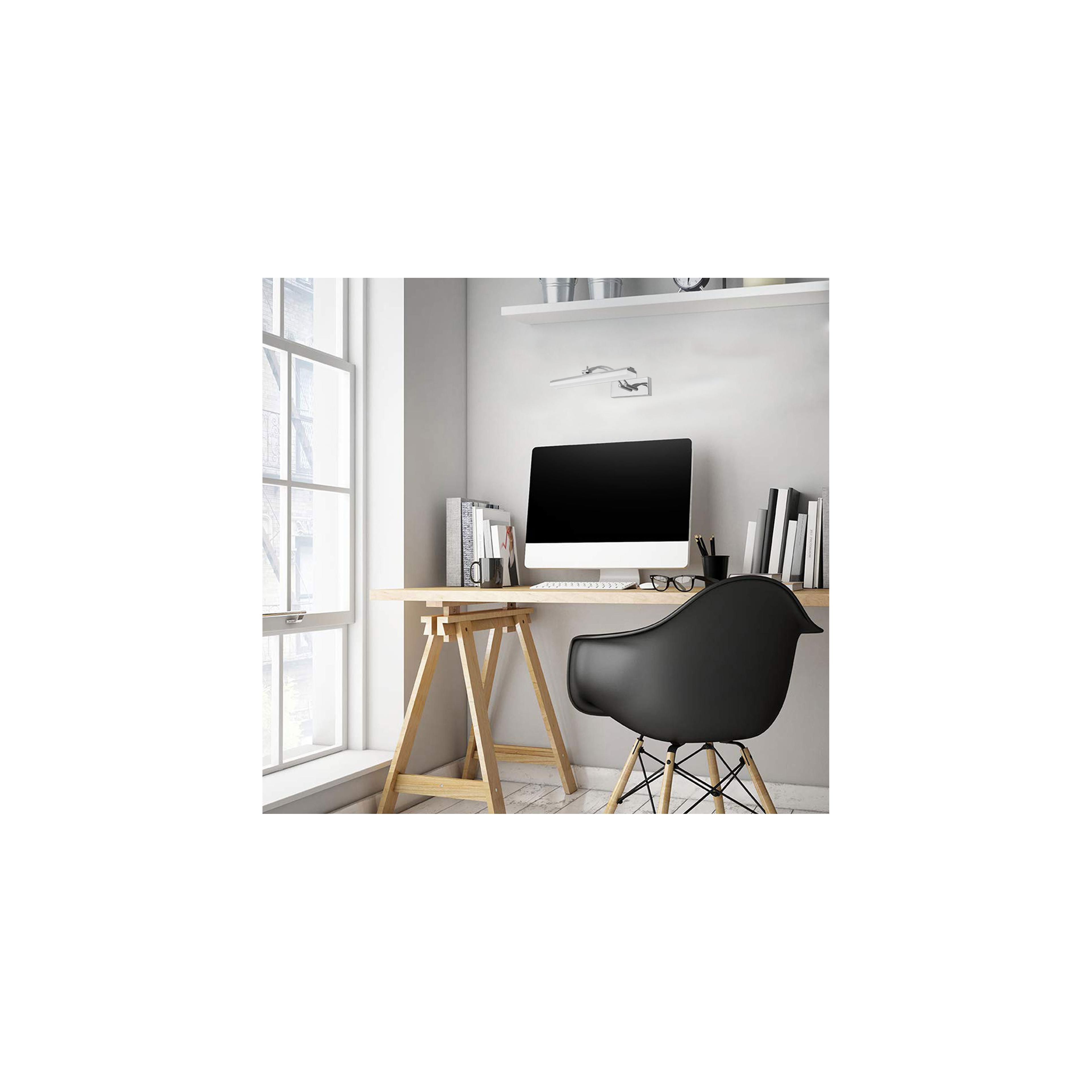 LED VANNAS ISTABAS SIENAS LAMPA VIRS SPOGUĻA 9W 40CM APP372-1W HROMS