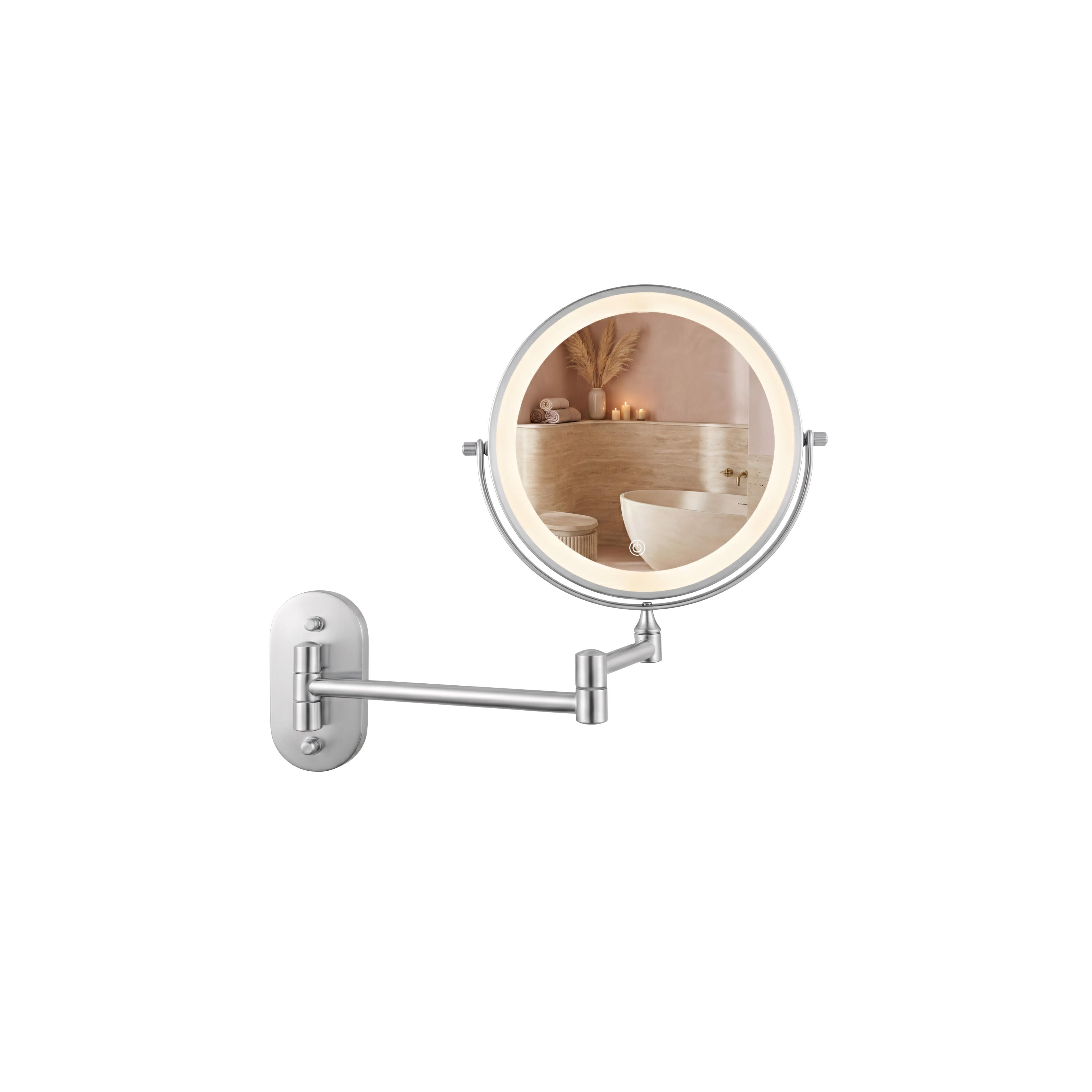 LED seinapeegel Glow Chrome
