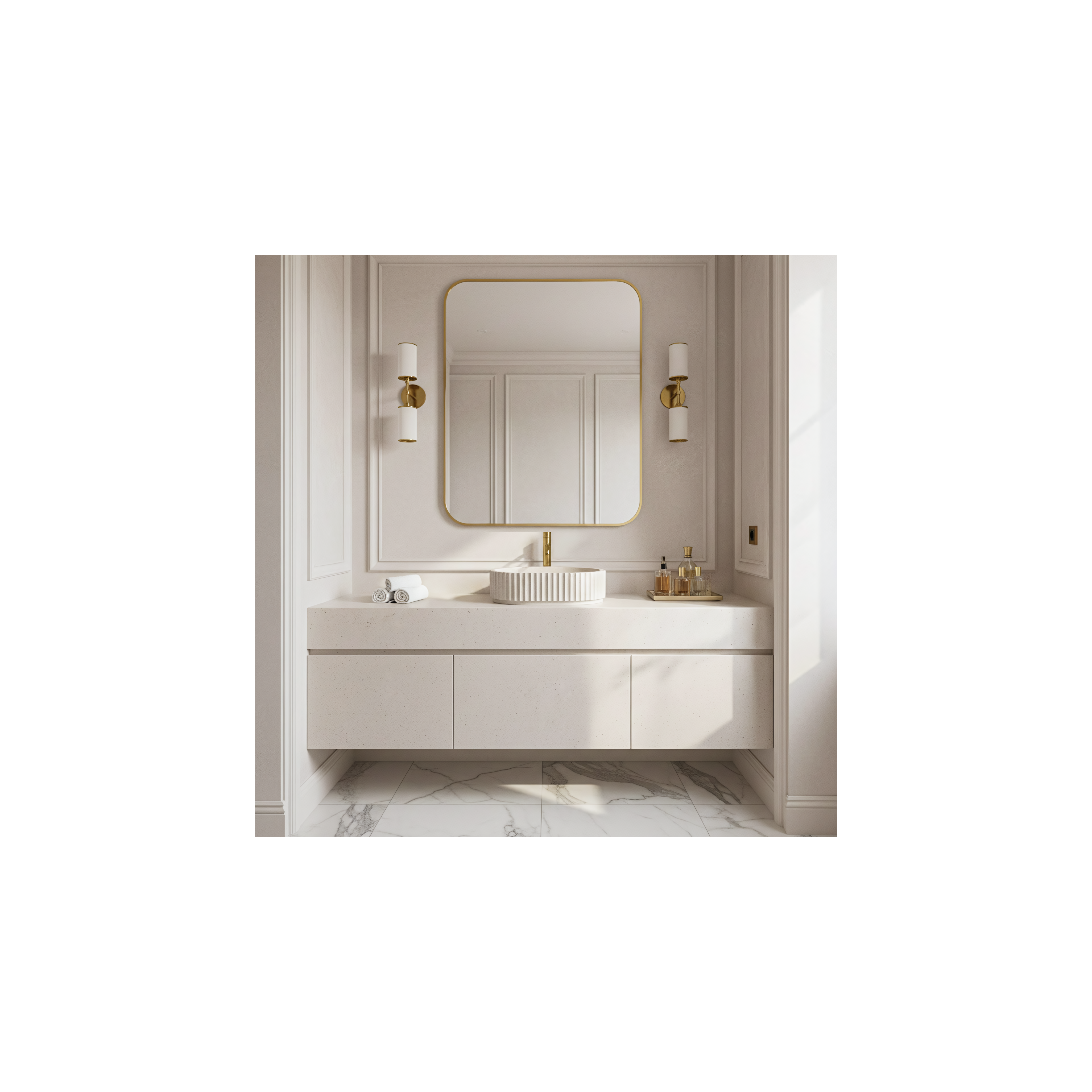 Countertop Basin Rea Margaret Beige