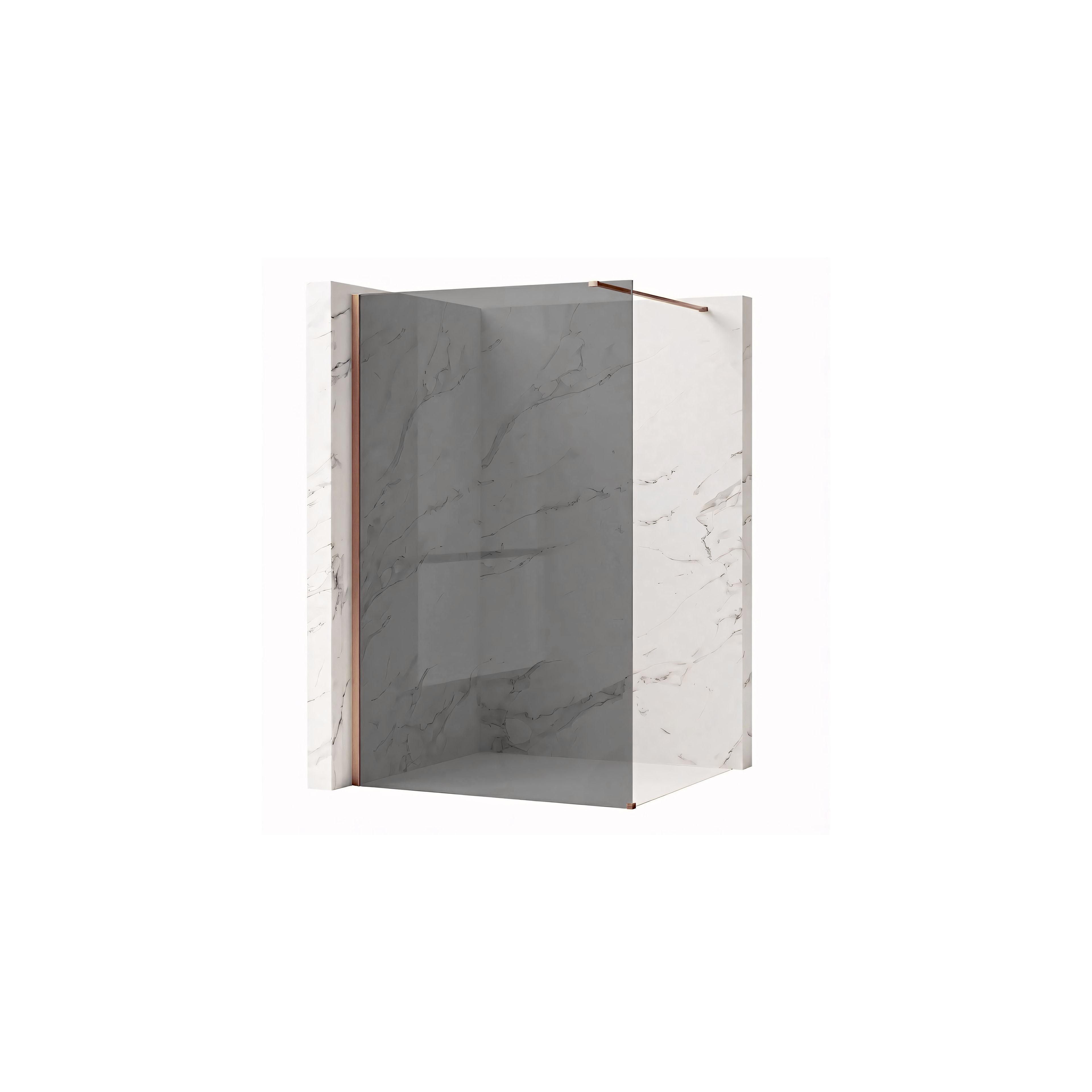 Paroi de douche Rea Flexi Grey / Brush Copper 80