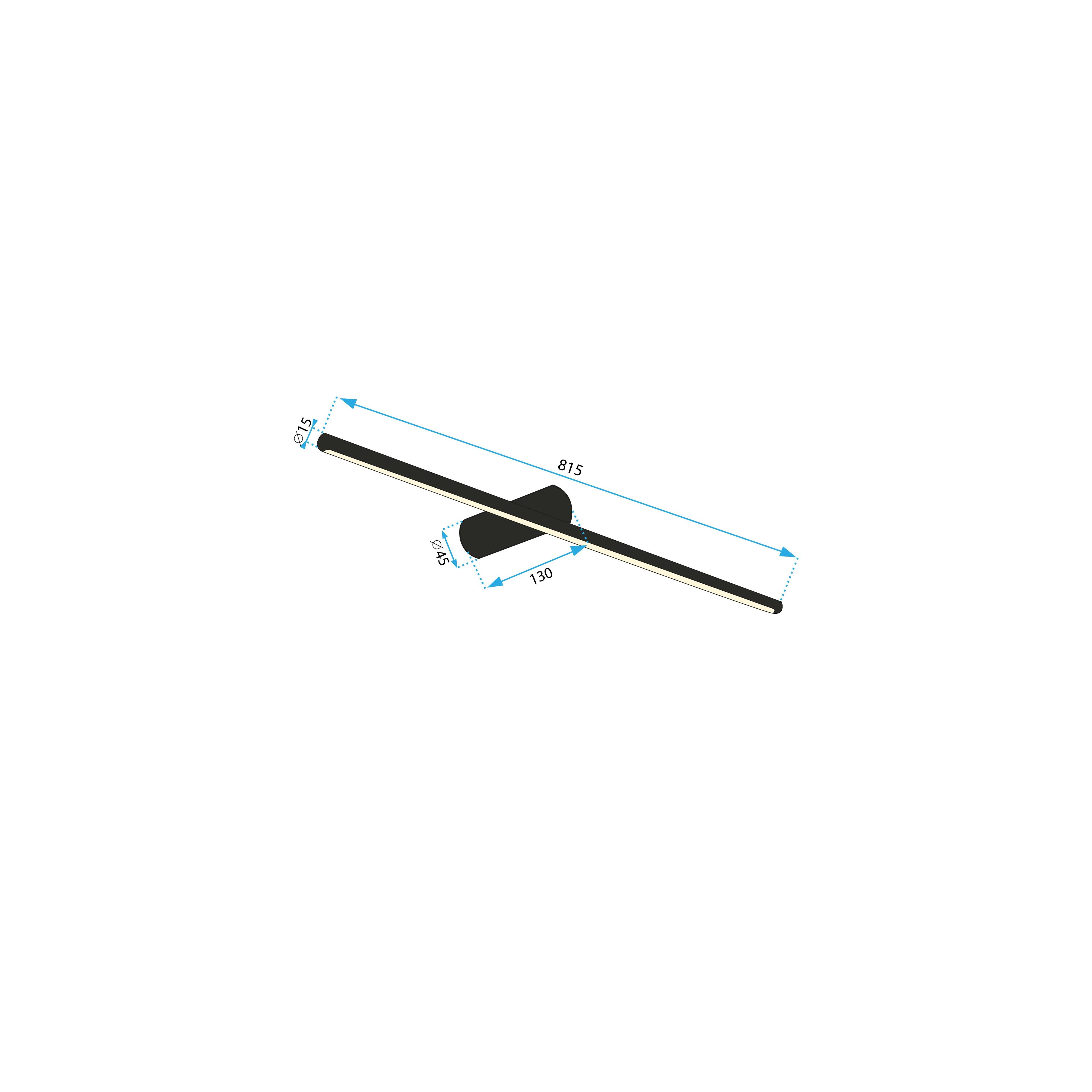 KINKIET ŁAZIENKOWY LED 80CM APP1346-W GOLD